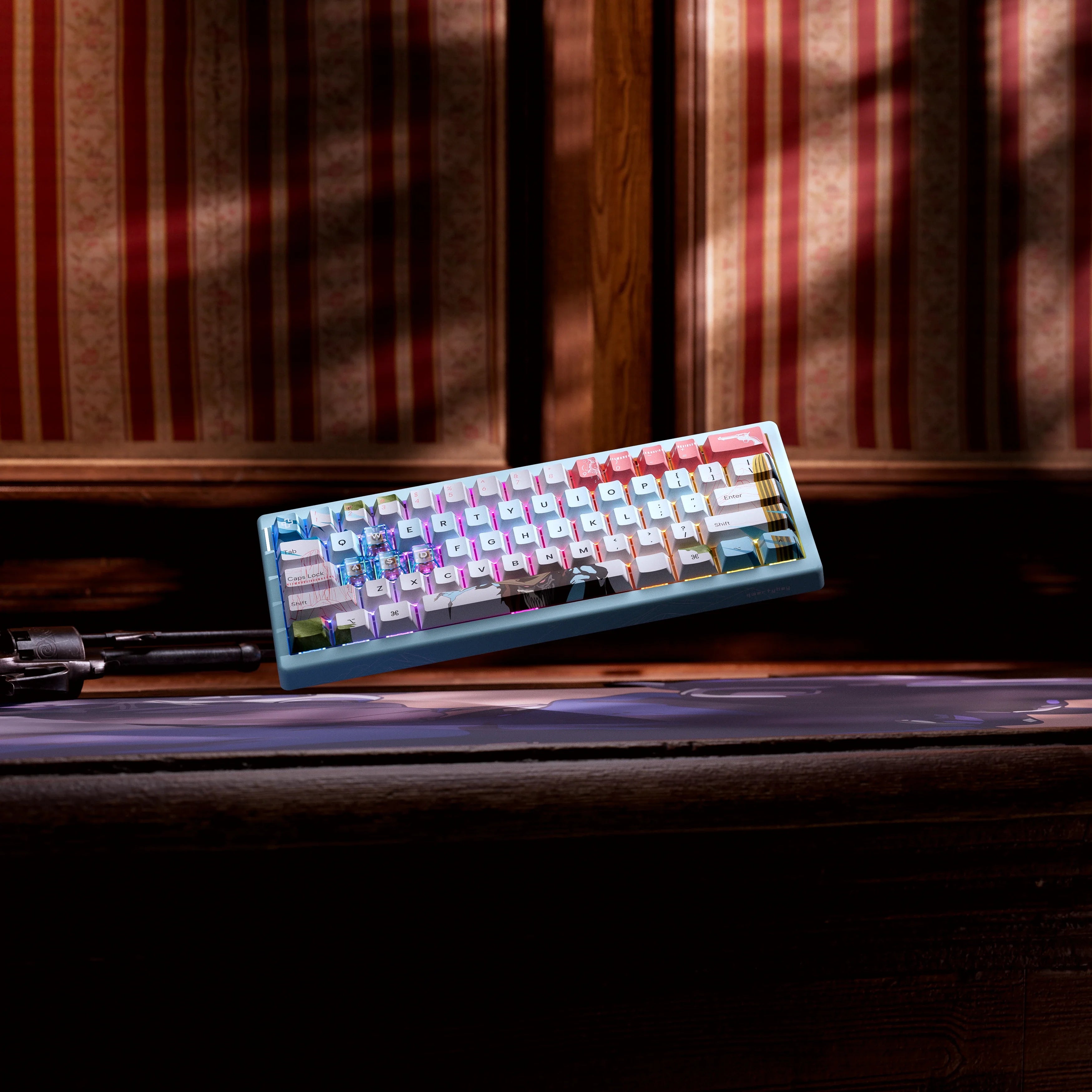 QwertyKey61 PRO Western Bluetooth Wireless Hotswap RGB Mechanical Gaming Keyboard