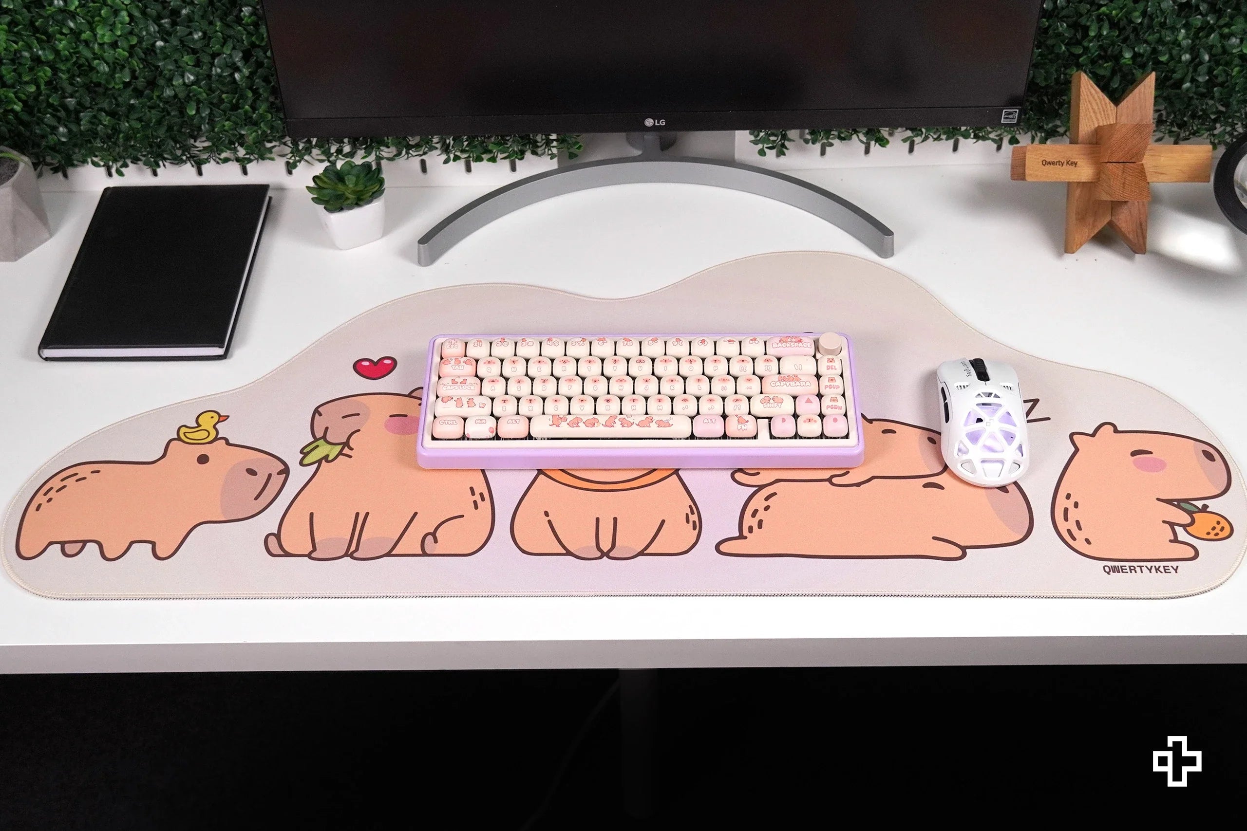 QwertyKey Capybara Deskmat 4mm Stitched Edges
