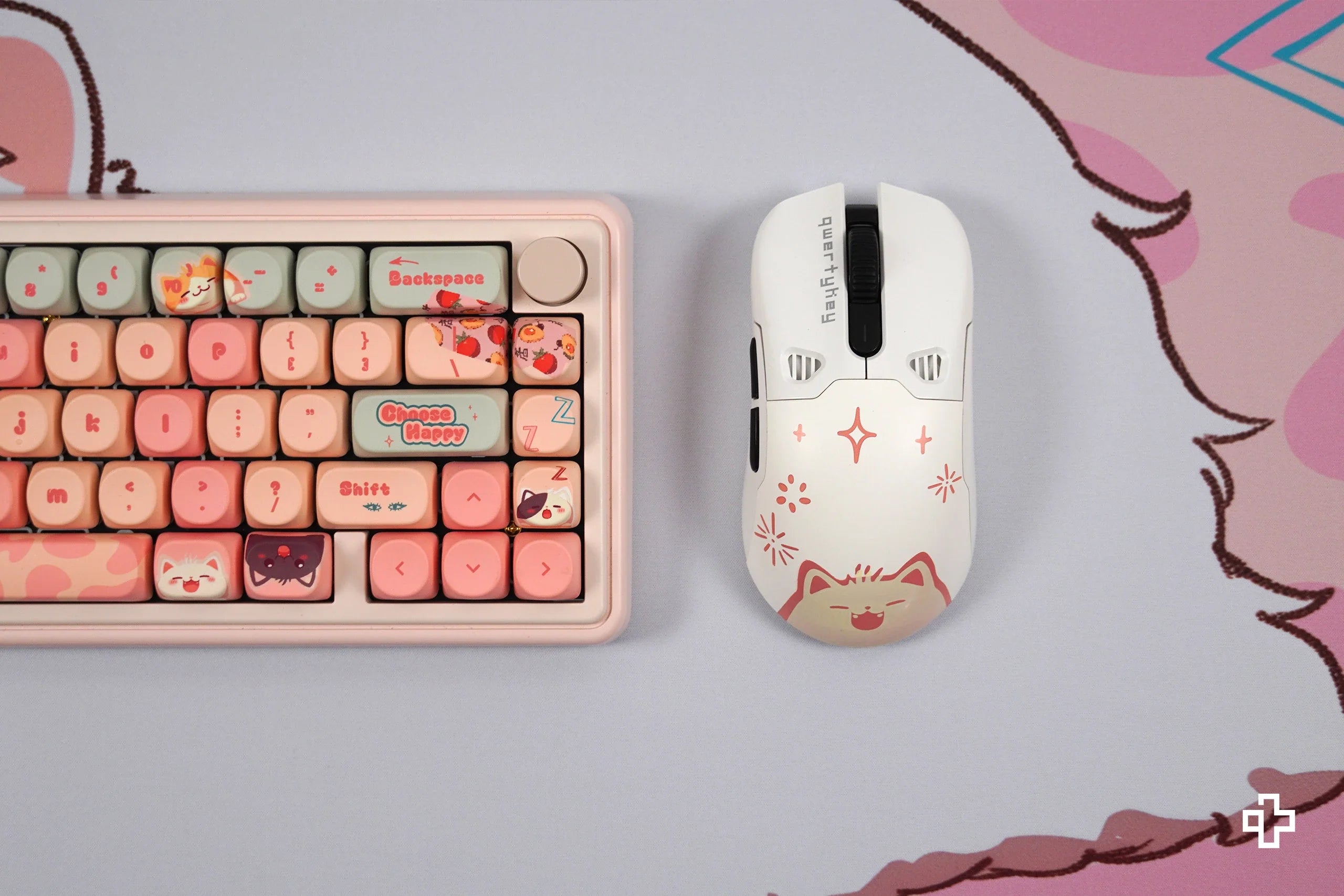 QKM1 Bliss White Mouse Cover