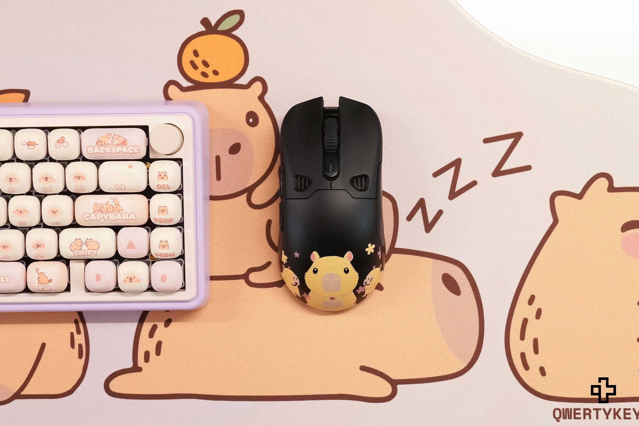 QKM1 Capybara Black Mouse Cover