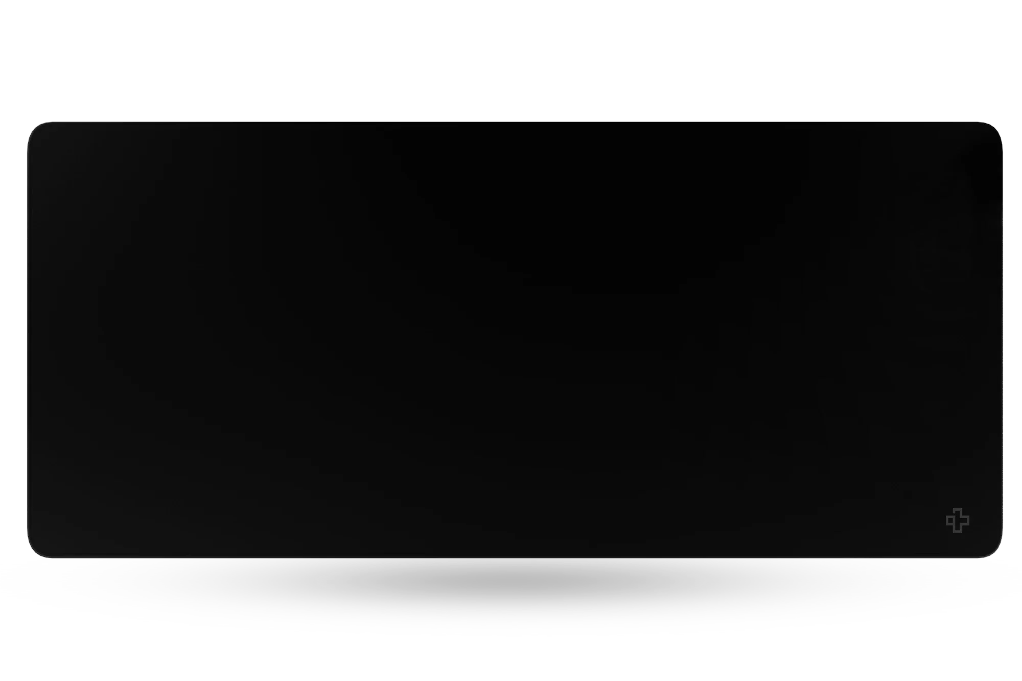 QwertyKey Black Classic Plain Deskmat 4mm Stitched Edges