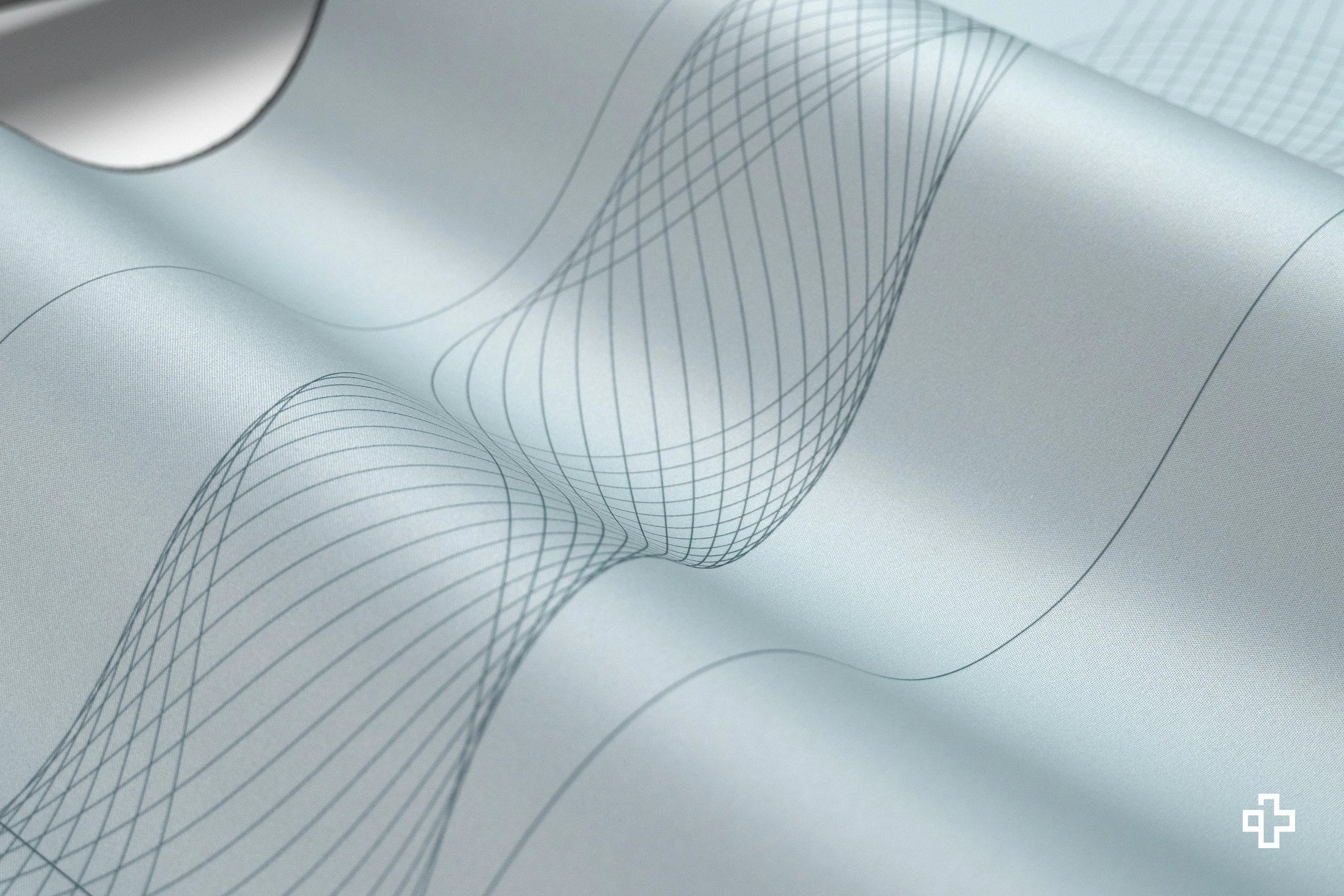 Deskmat Mousepad Flow Light 4mm Stitched Edges