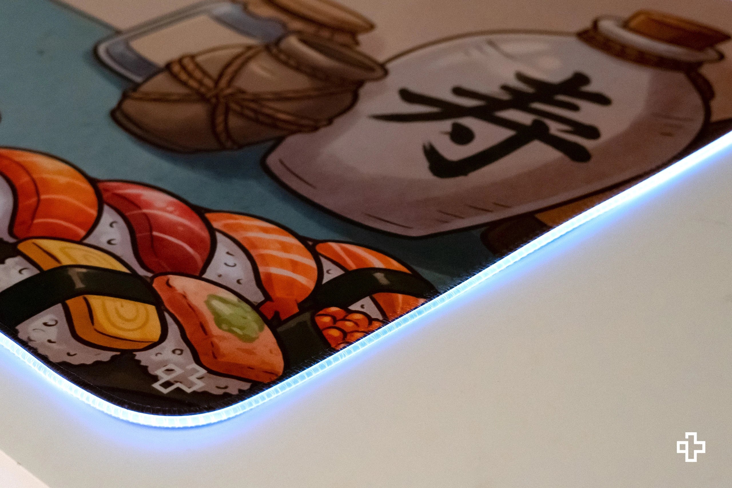 Deskmat Mousepad Lucky Neko Ramen RGB 4mm Stitched Edges