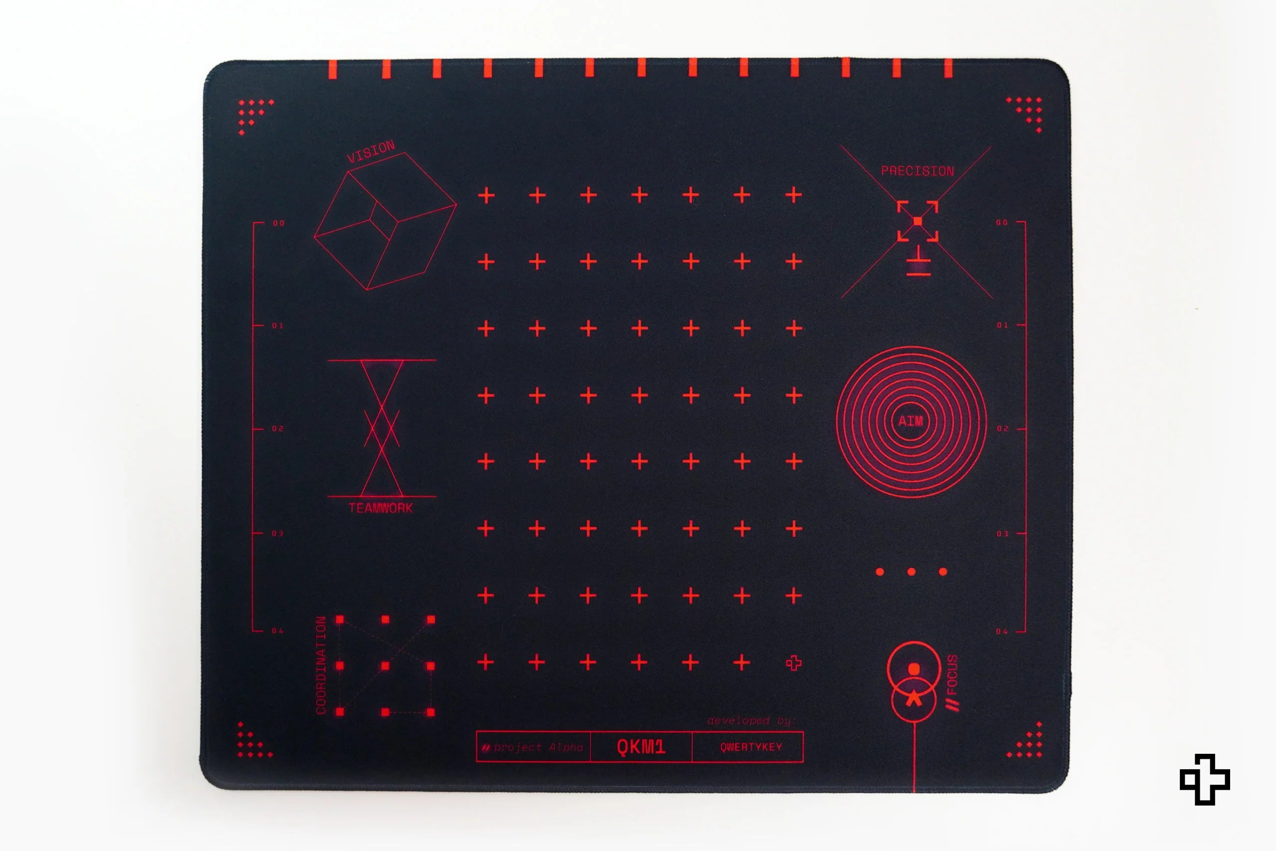 QwertyKey QKM1 Gaming Mousepad 4mm Stitched Edges