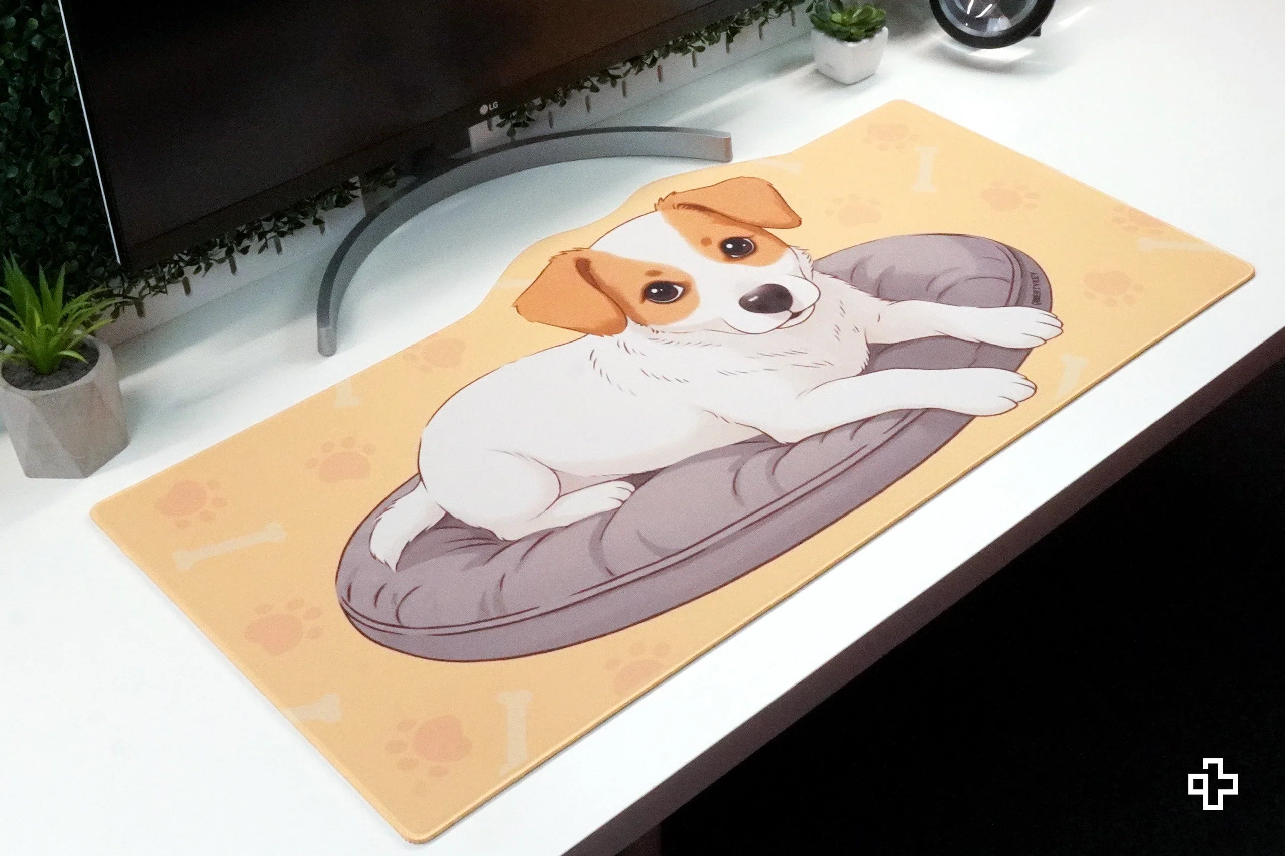 QwertyKey Dog Joy Deskmat 4mm Stitched Edges