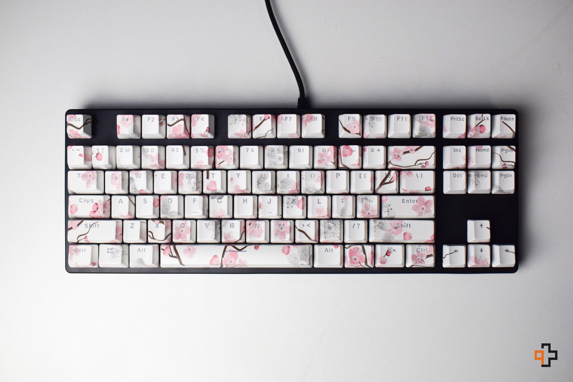 Set Keycaps QWERTY Sakura Translucent Profile OEM Material ABS – double shot - QwertyKey