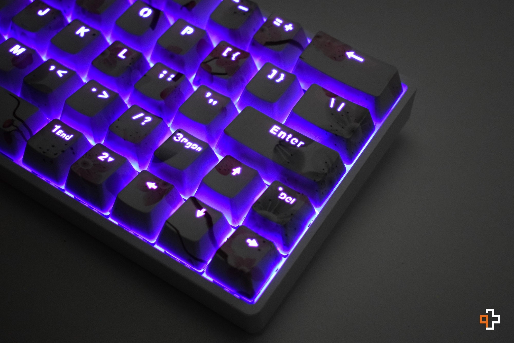Set Keycaps QWERTY Sakura Translucent Profile OEM Material ABS – double shot - QwertyKey