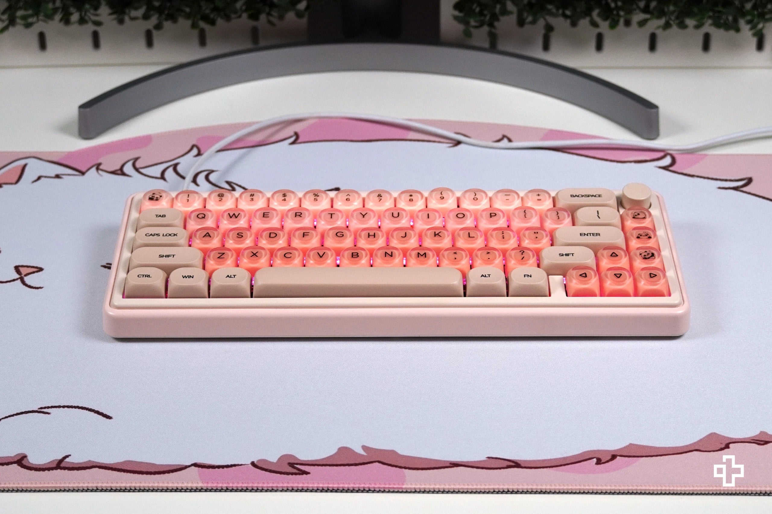 QwertyKey Peach Cream HOA Profile Keycap Set