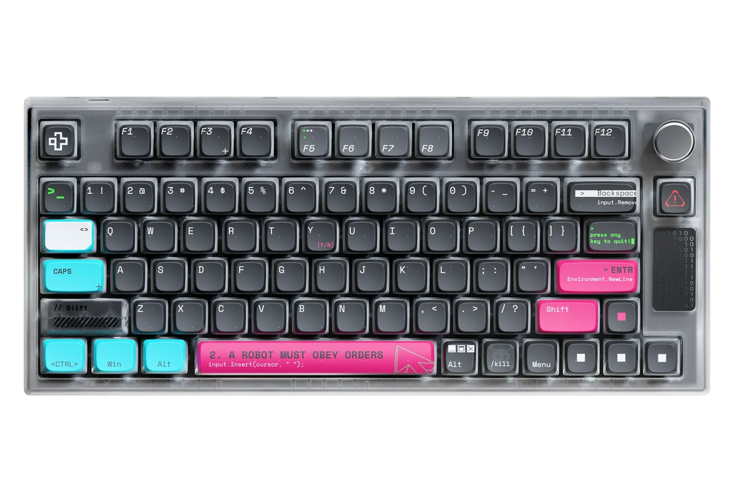QwertyKey75 Terminal Bluetooth Wireless Hotswap RGB VIA/QMK Gasket Mounted Mechanical Gaming Keyboard