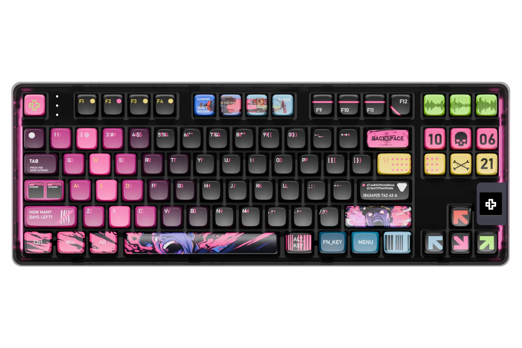 QwertyKey80 War Bluetooth Wireless Hotswap RGB QMK/VIA Gasket Mounted Mechanical Gaming Keyboard with Screen