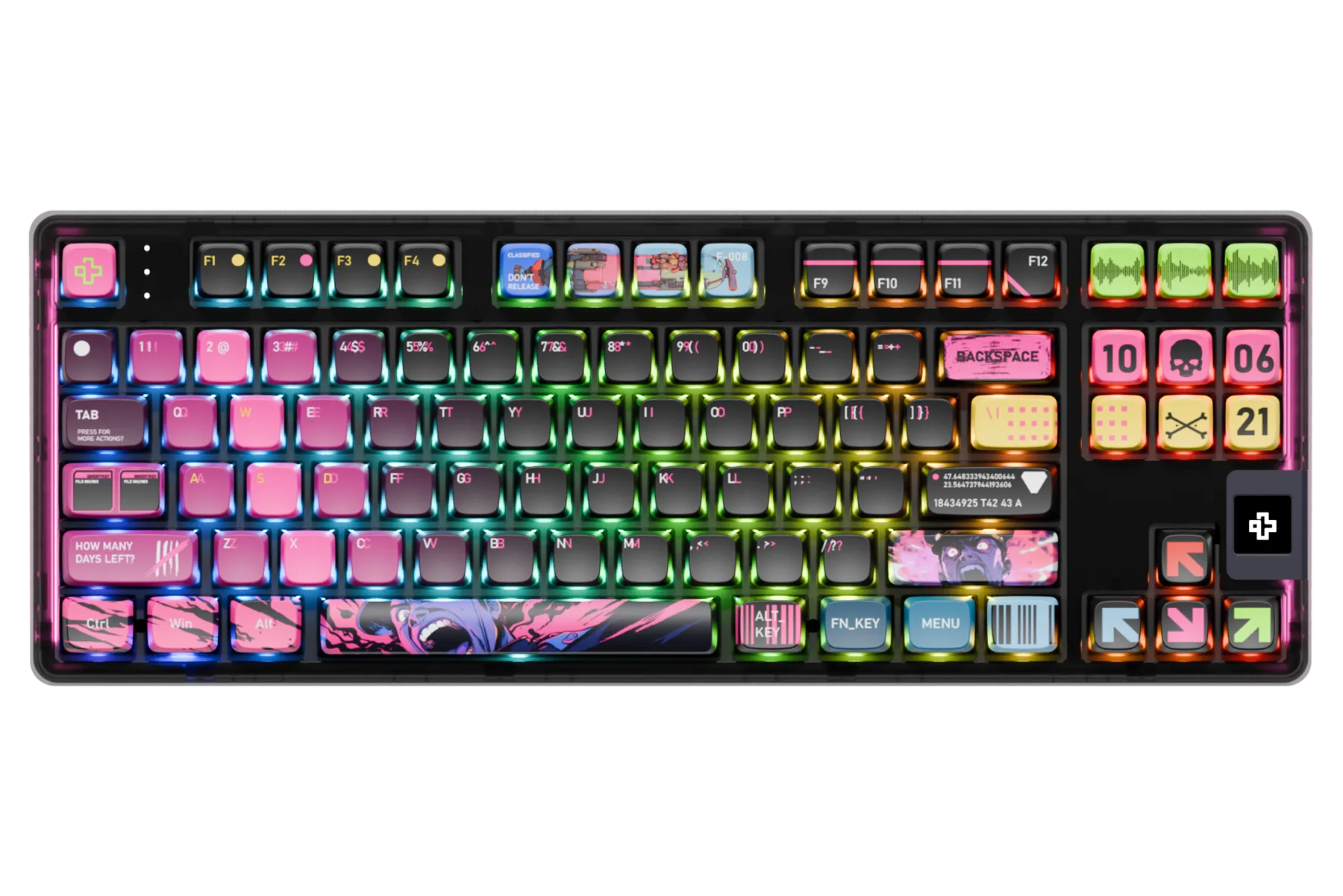 QwertyKey80 War Bluetooth Wireless Hotswap RGB QMK/VIA Gasket Mounted Mechanical Gaming Keyboard with Screen