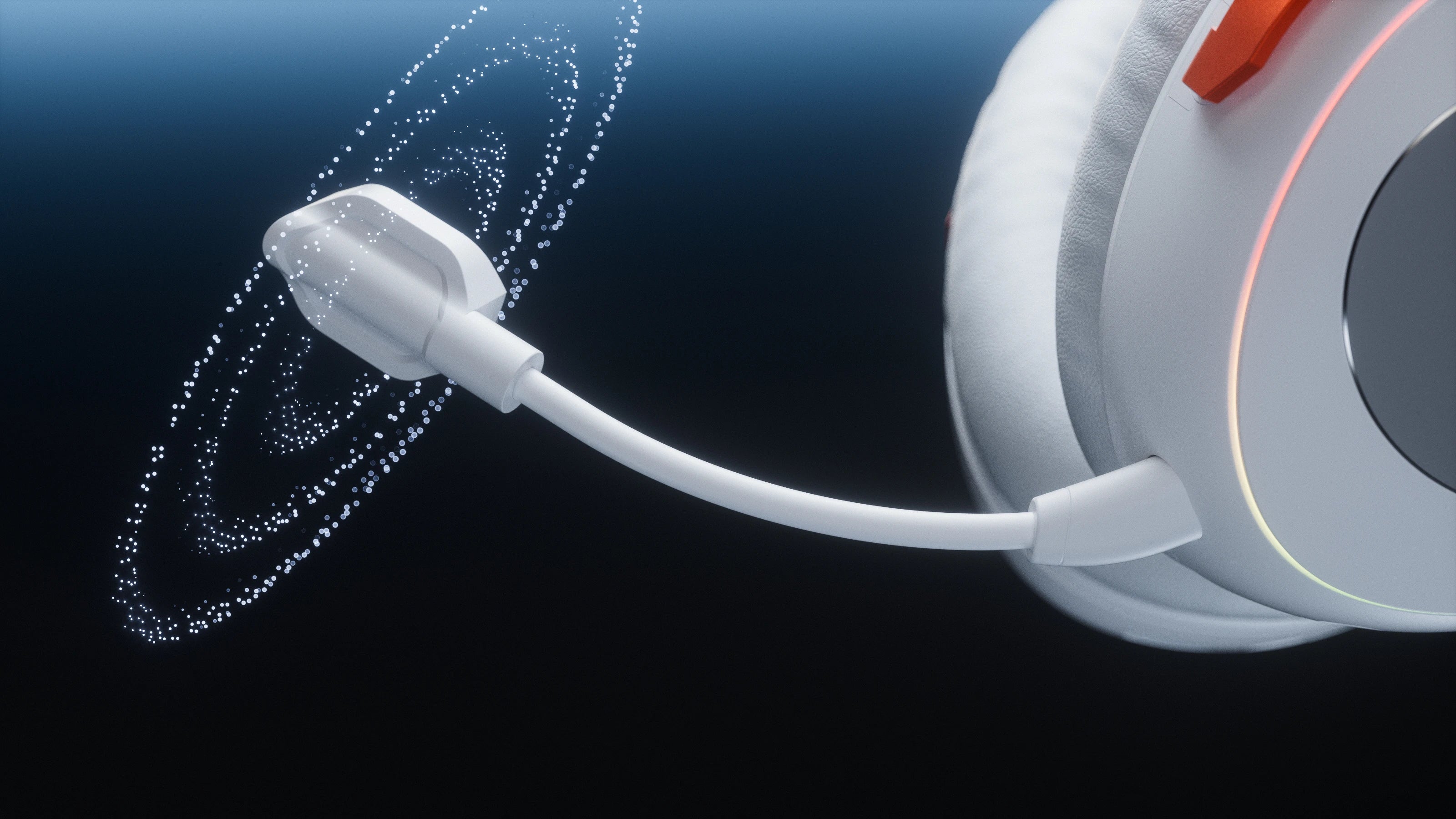 QwertyKey Pulse White, Trio Mode, RGB, Software, Microphone with AI Noise Canceling Wireless Gaming Headset