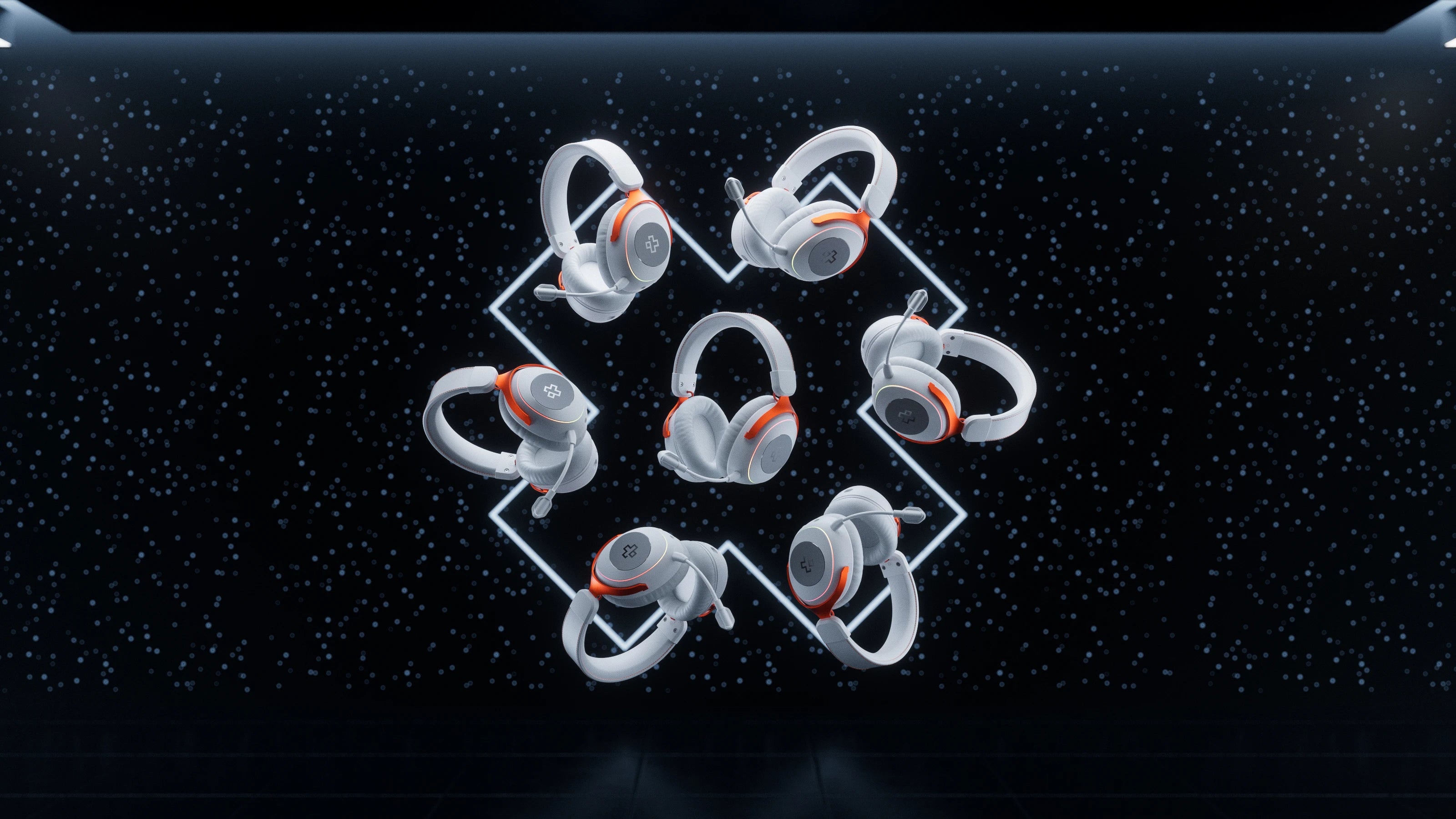 QwertyKey Pulse White, Trio Mode, RGB, Software, Microphone with AI Noise Canceling Wireless Gaming Headset