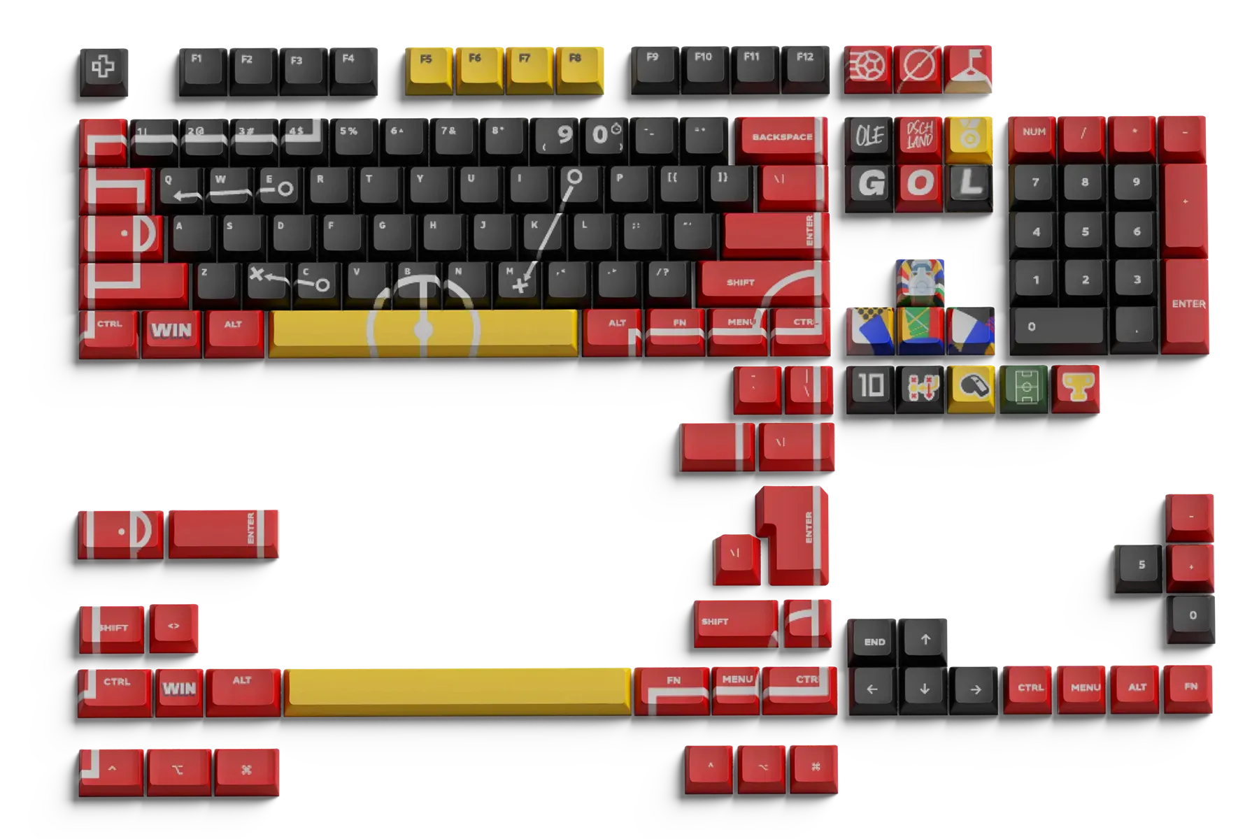 QwertyKey Euro 2024 Germany XDA Profile PBT Keycap Set