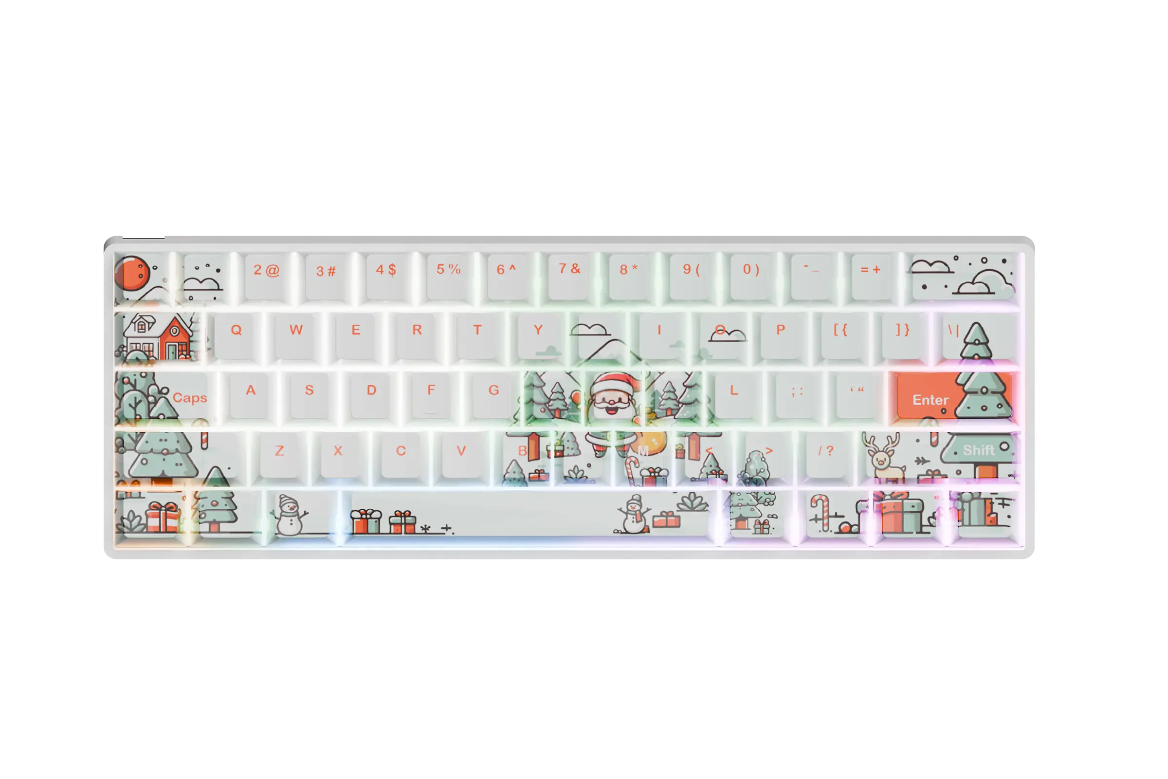QwertyKey Santa Hotswap Christmas Mechanical Gaming Keyboard