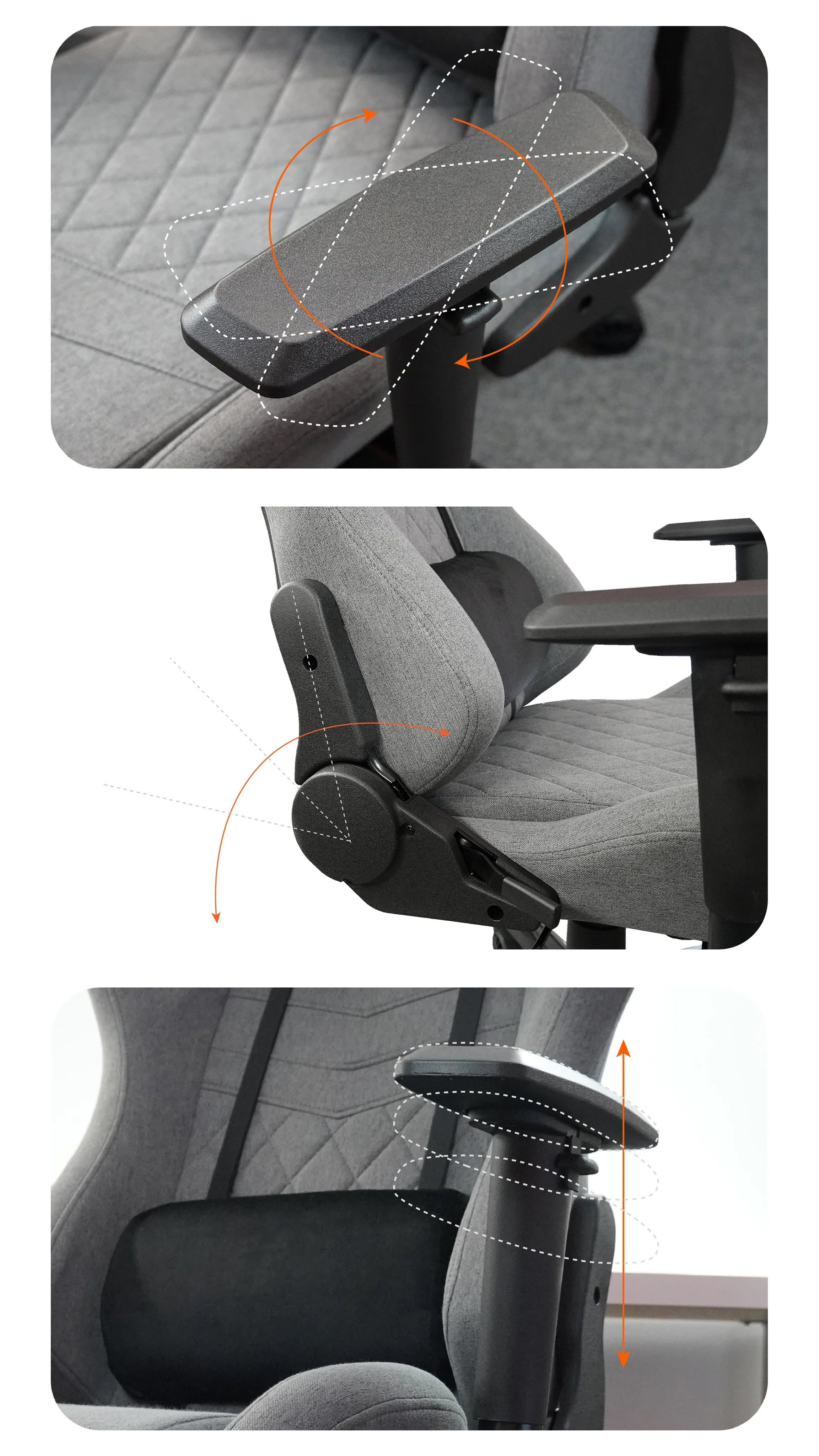 QwertyKey - QK/ALT, Gray Gaming Chair