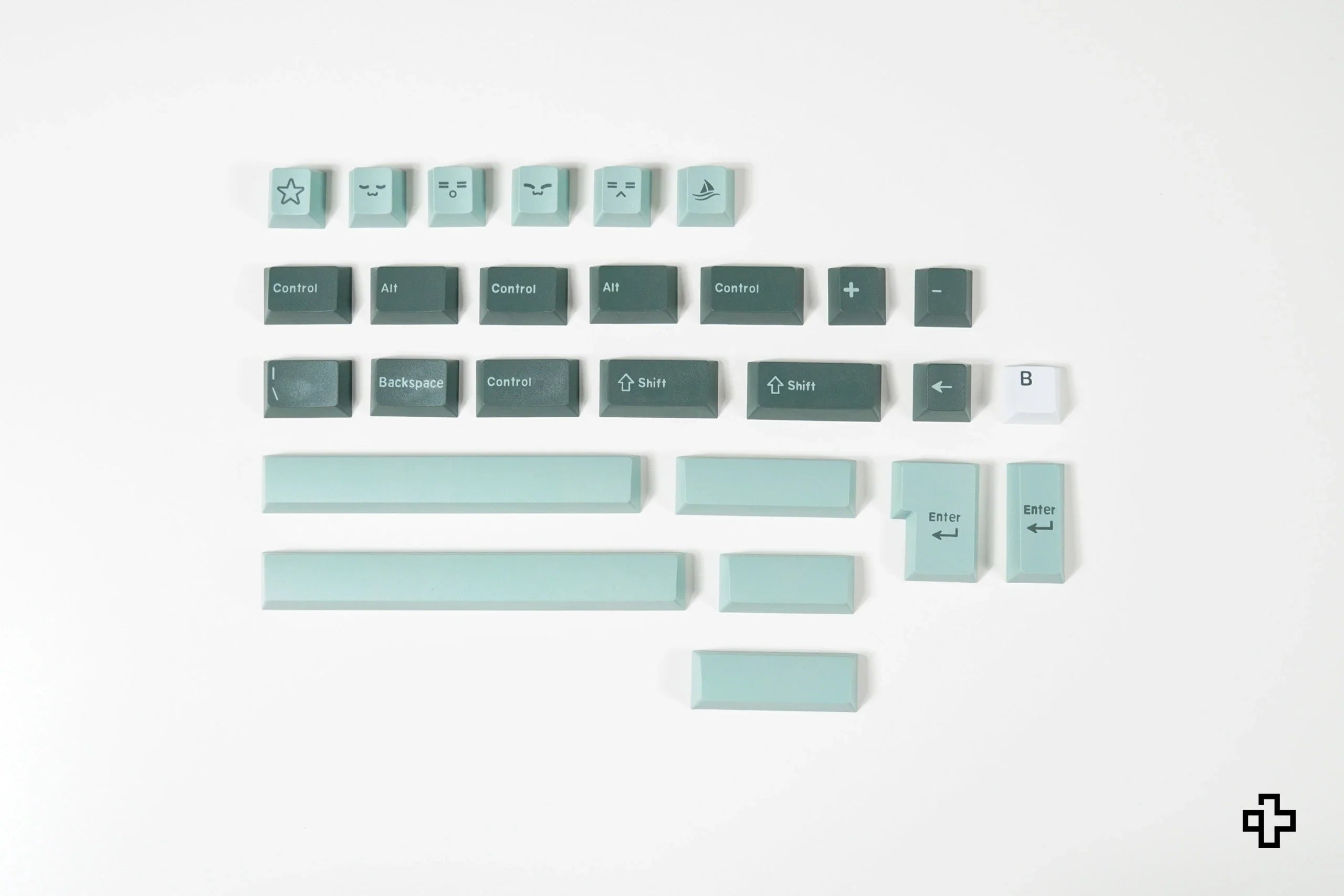 QWERTY Olive V2 PBT Double Shot Keycap Set