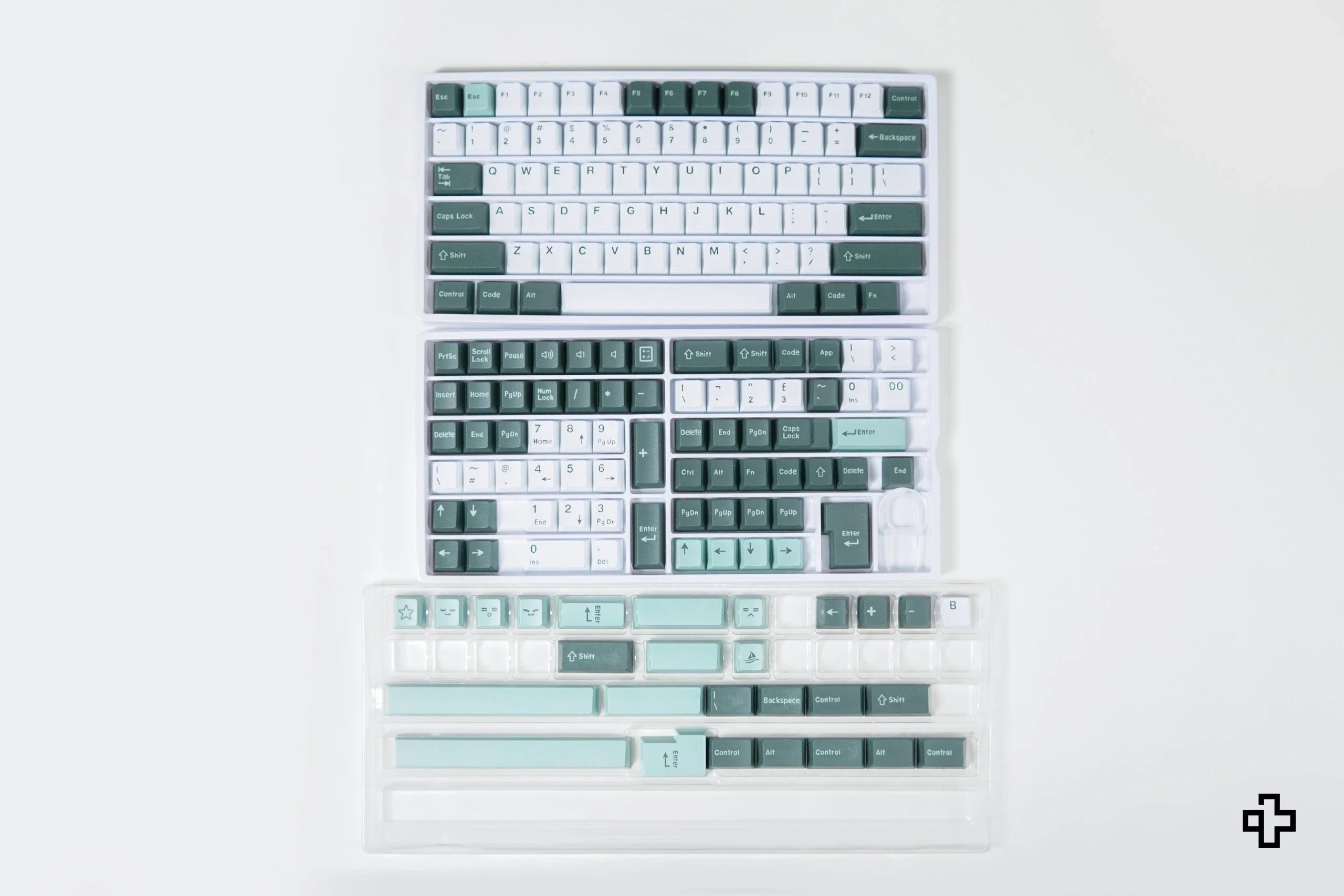 QWERTY Olive V2 PBT Double Shot Keycap Set