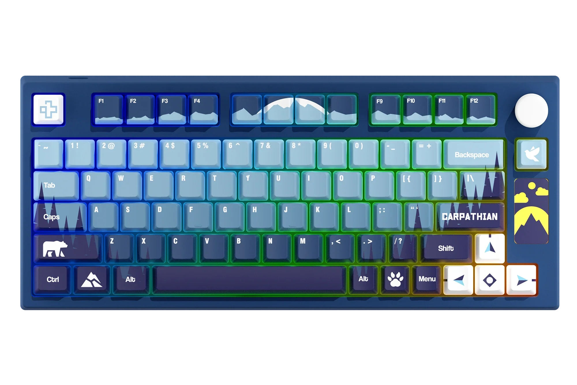 QwertyKey75 Carpathian Bluetooth Wireless Hotswap RGB VIA/QMK Gasket Mounted Mechanical Gaming Keyboard