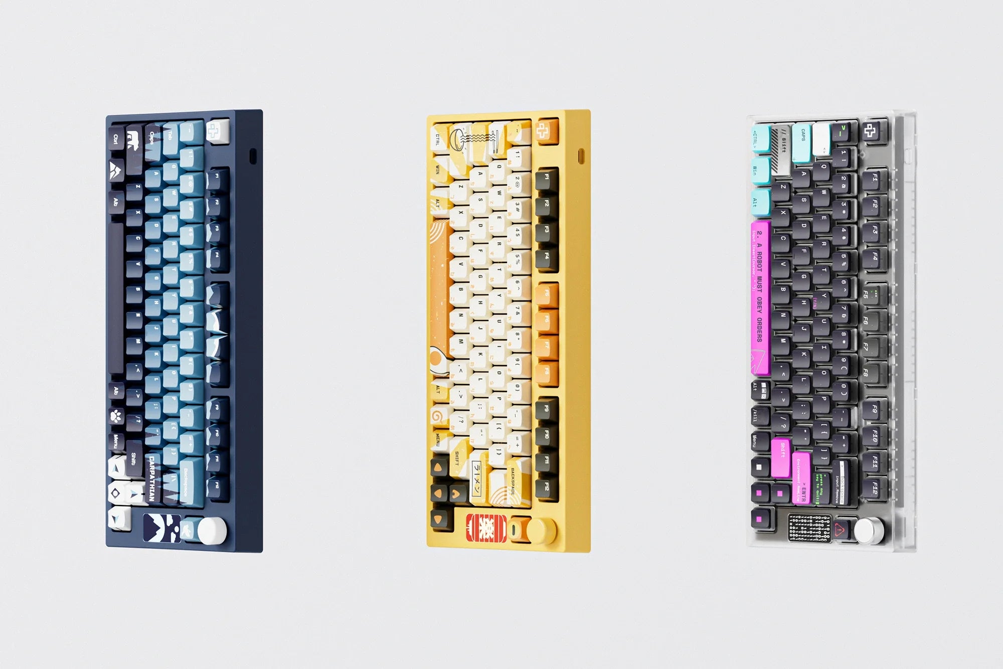 QwertyKey75 Ramen Bluetooth Wireless Hotswap RGB Gasket Mounted Mechanical Gaming Keyboard