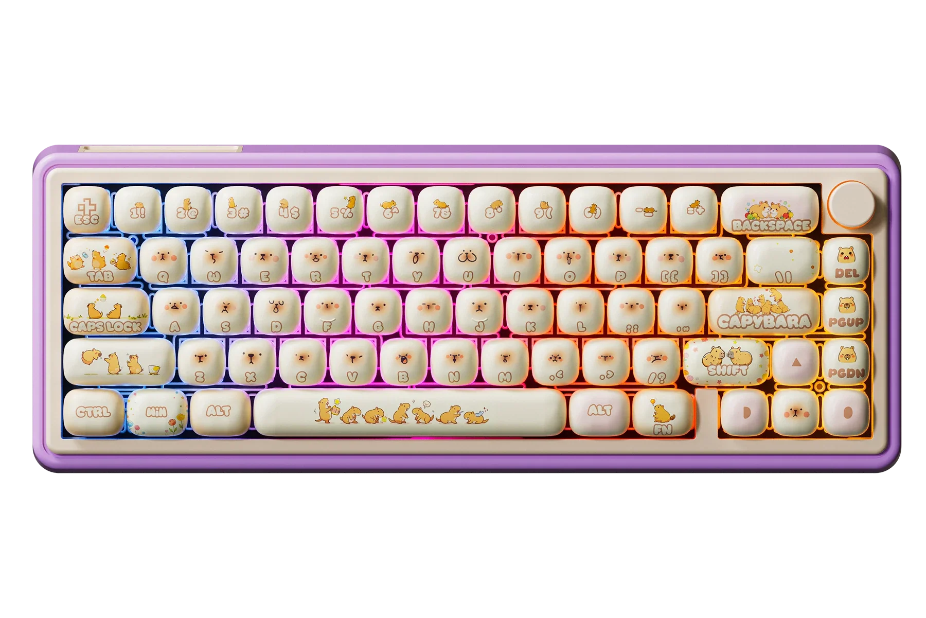 QwertyKey65 Pro Capybara Bluetooth Wireless Limited Edition VIA Hotswap RGB Mechanical Gaming Keyboard
