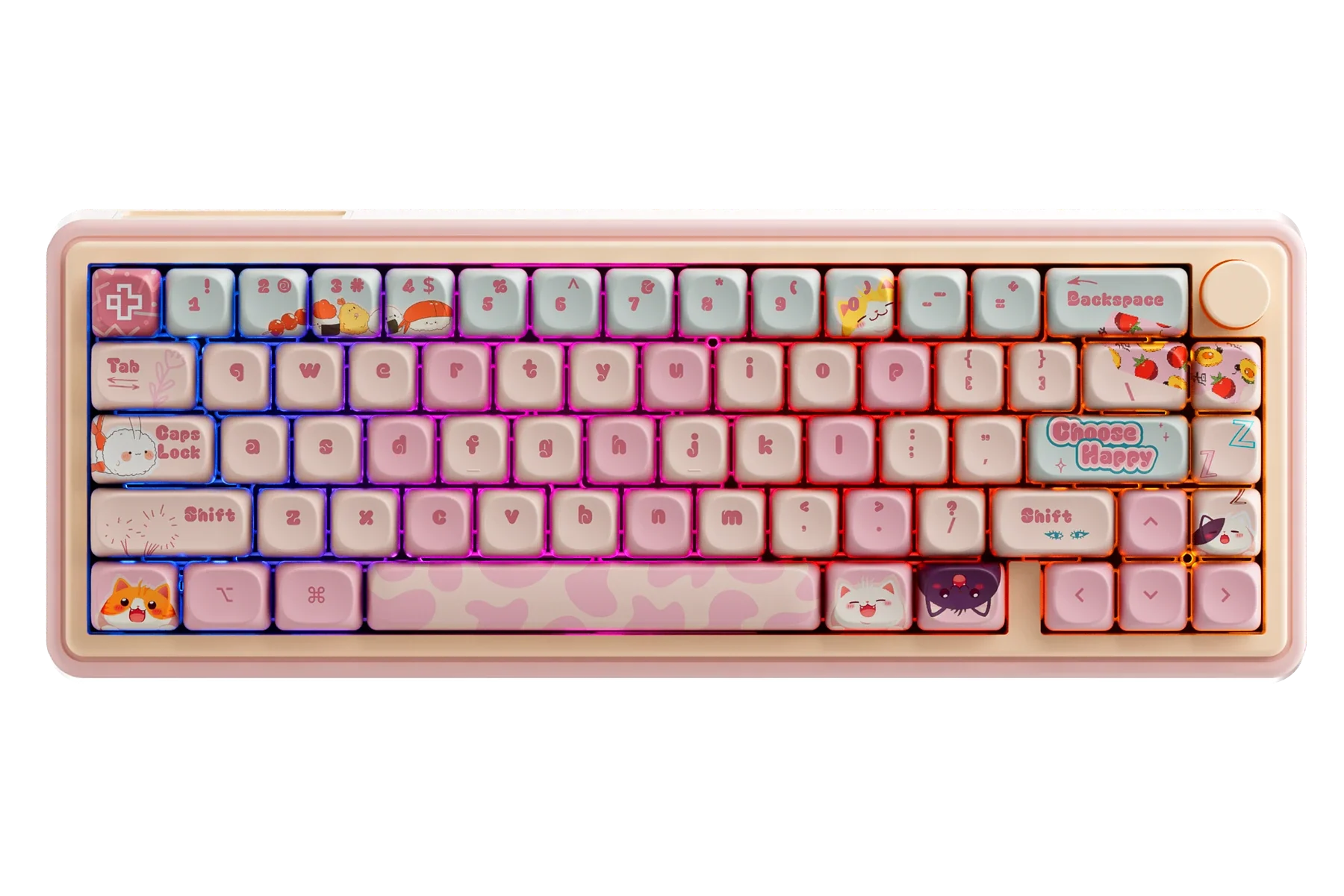 QwertyKey65 Pro Bliss Bluetooth Wireless VIA Hotswap RGB Mechanical Gaming Keyboard