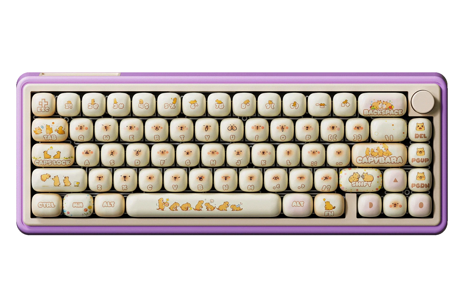 QwertyKey65 Pro Capybara Bluetooth Wireless Limited Edition VIA Hotswap RGB Mechanical Gaming Keyboard