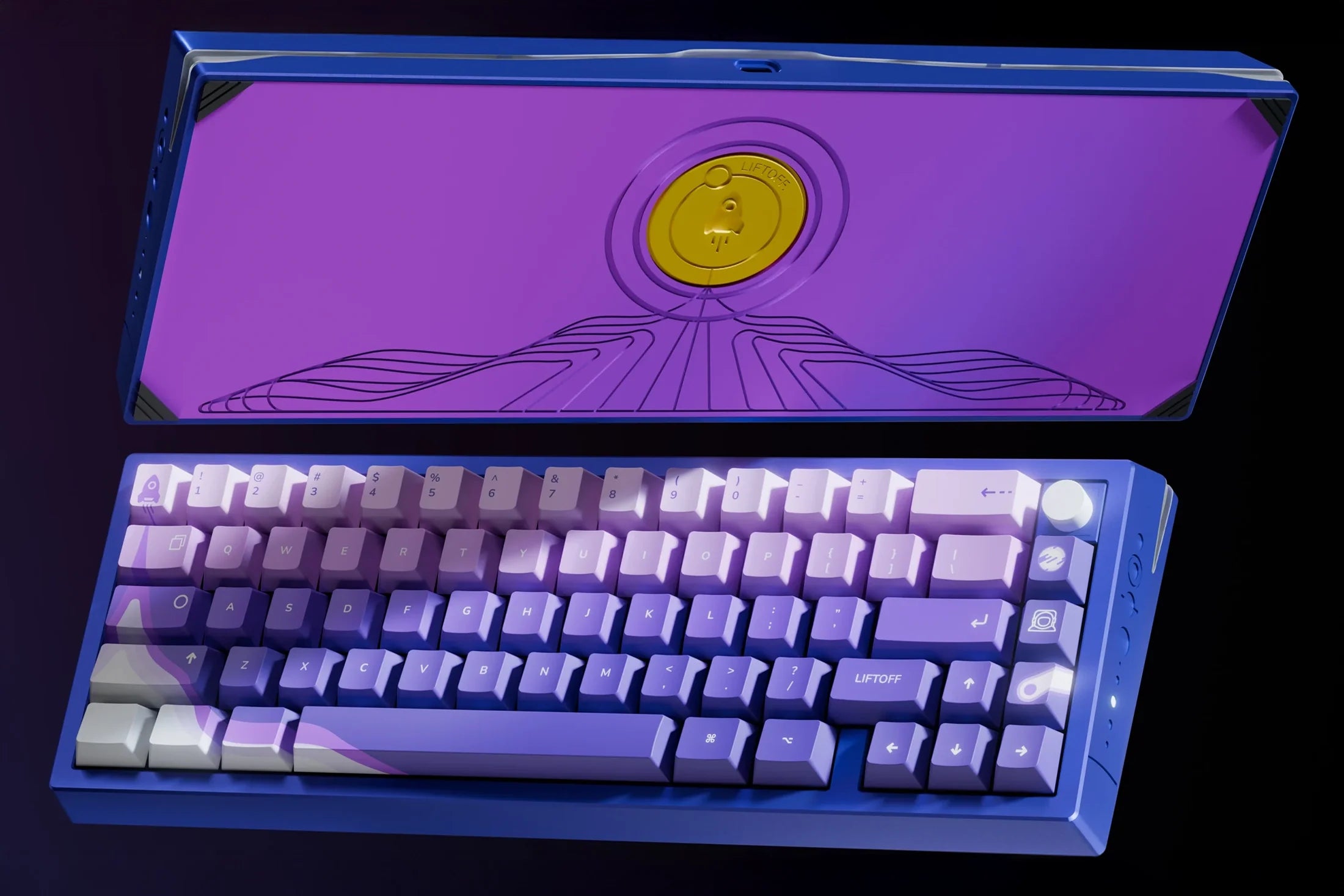 QwertyKey x Meletrix Zoom65 V3 Liftoff, Custom Aluminum Keyboard, Bluetooth, Wireless, QMK/VIA, Full RGB