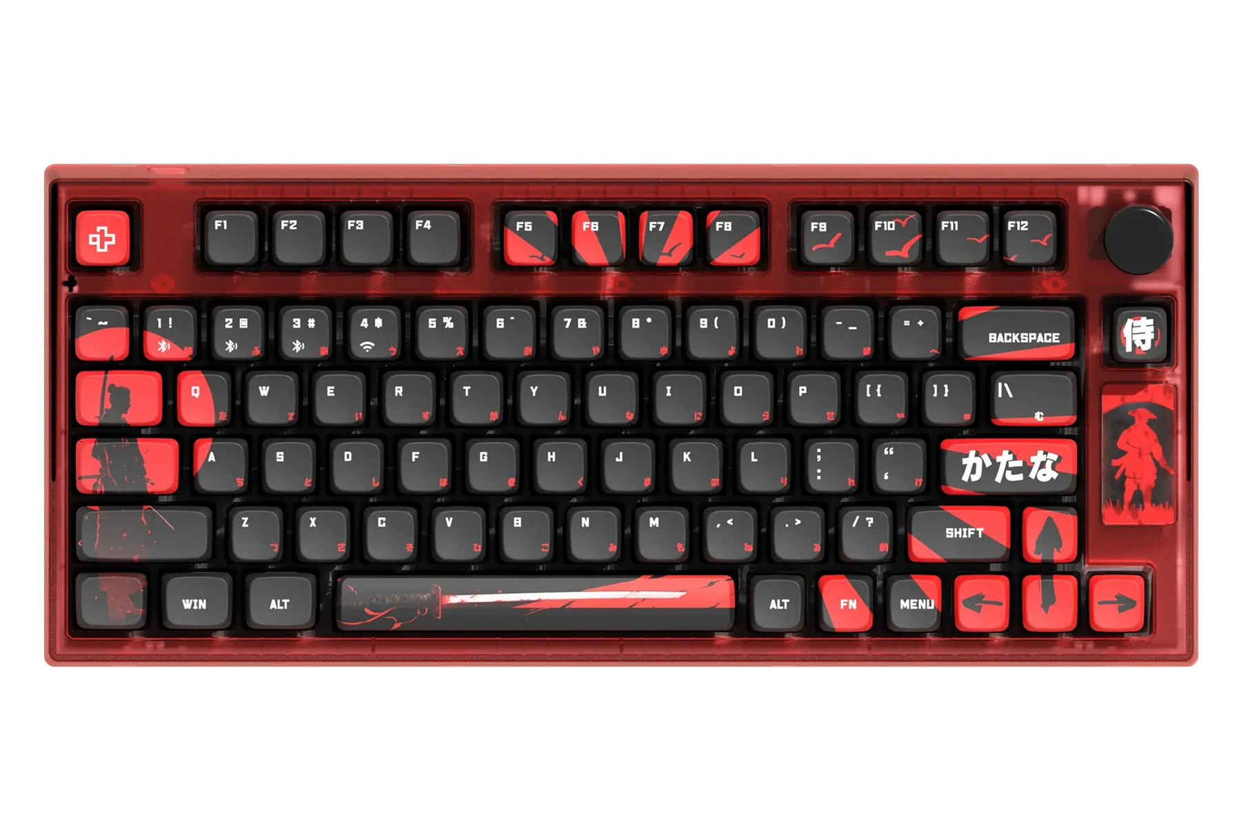 QwertyKey75 Samurai Bluetooth Wireless Hotswap RGB VIA/QMK Gasket Mounted Mechanical Gaming Keyboard