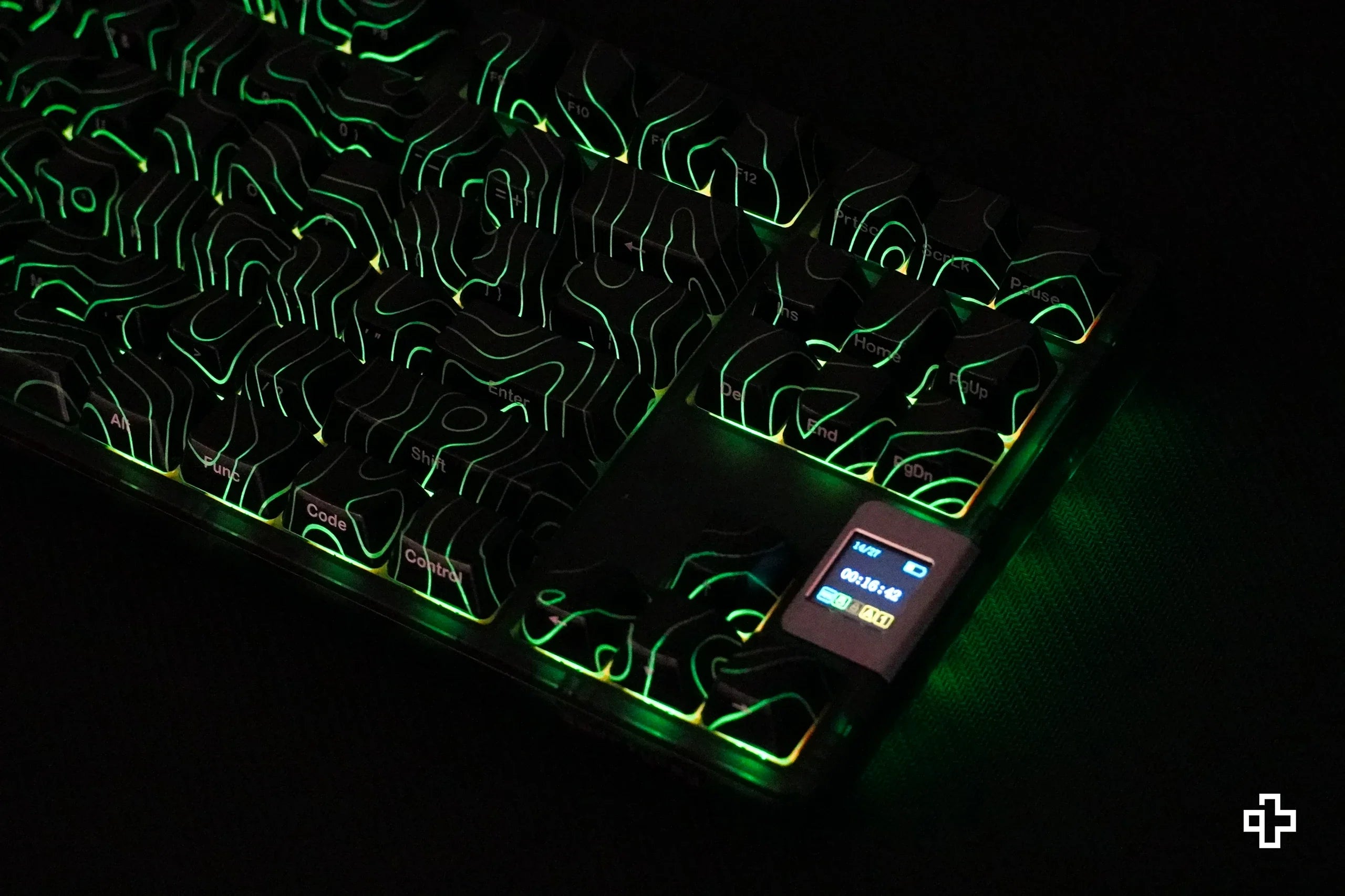 Topographic QwertyKey IMD Technology Black Keycap Set