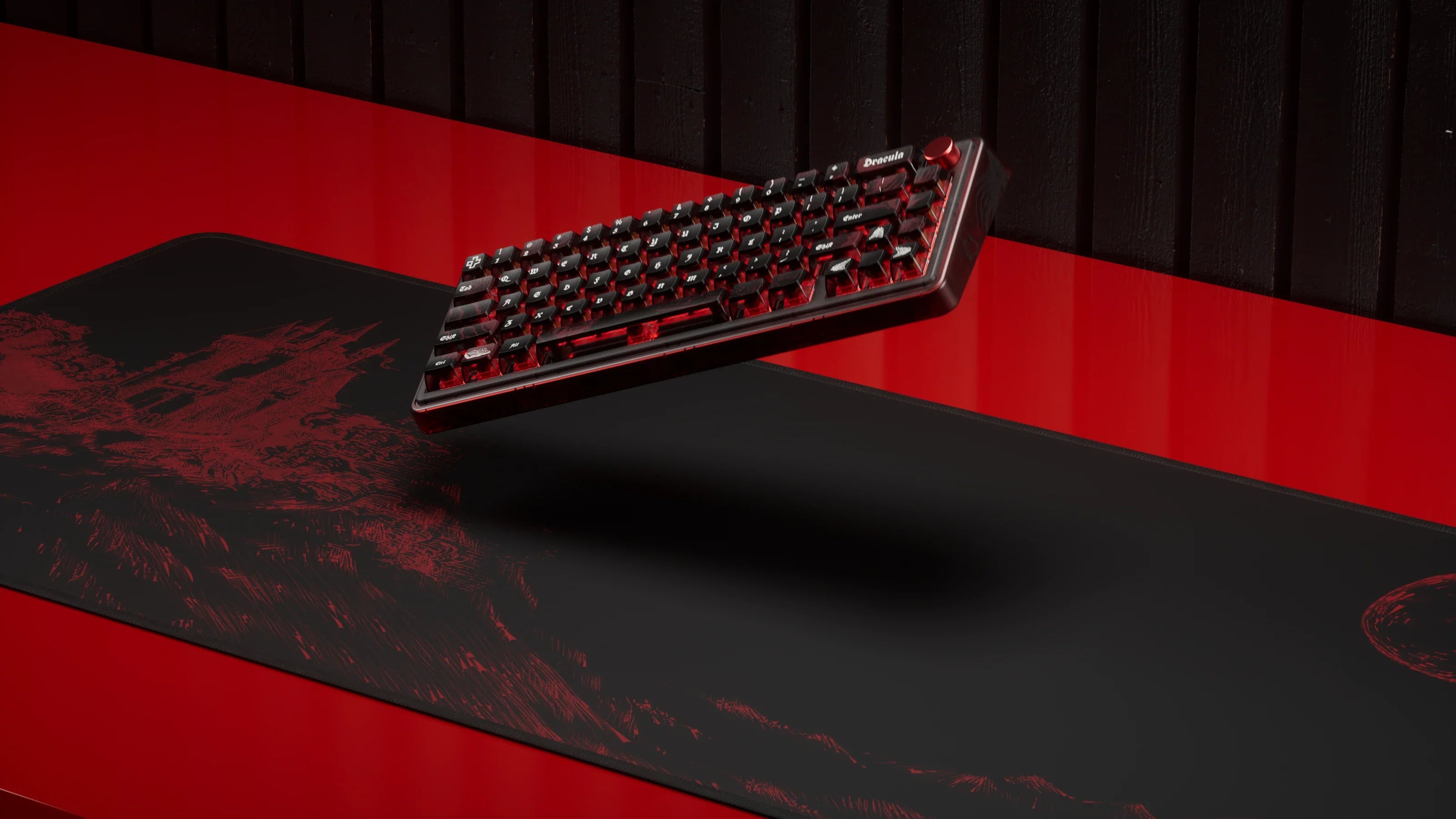 QwertyKey65 Pro Dracula Bluetooth Wireless VIA Hotswap RGB Mechanical Gaming Keyboard