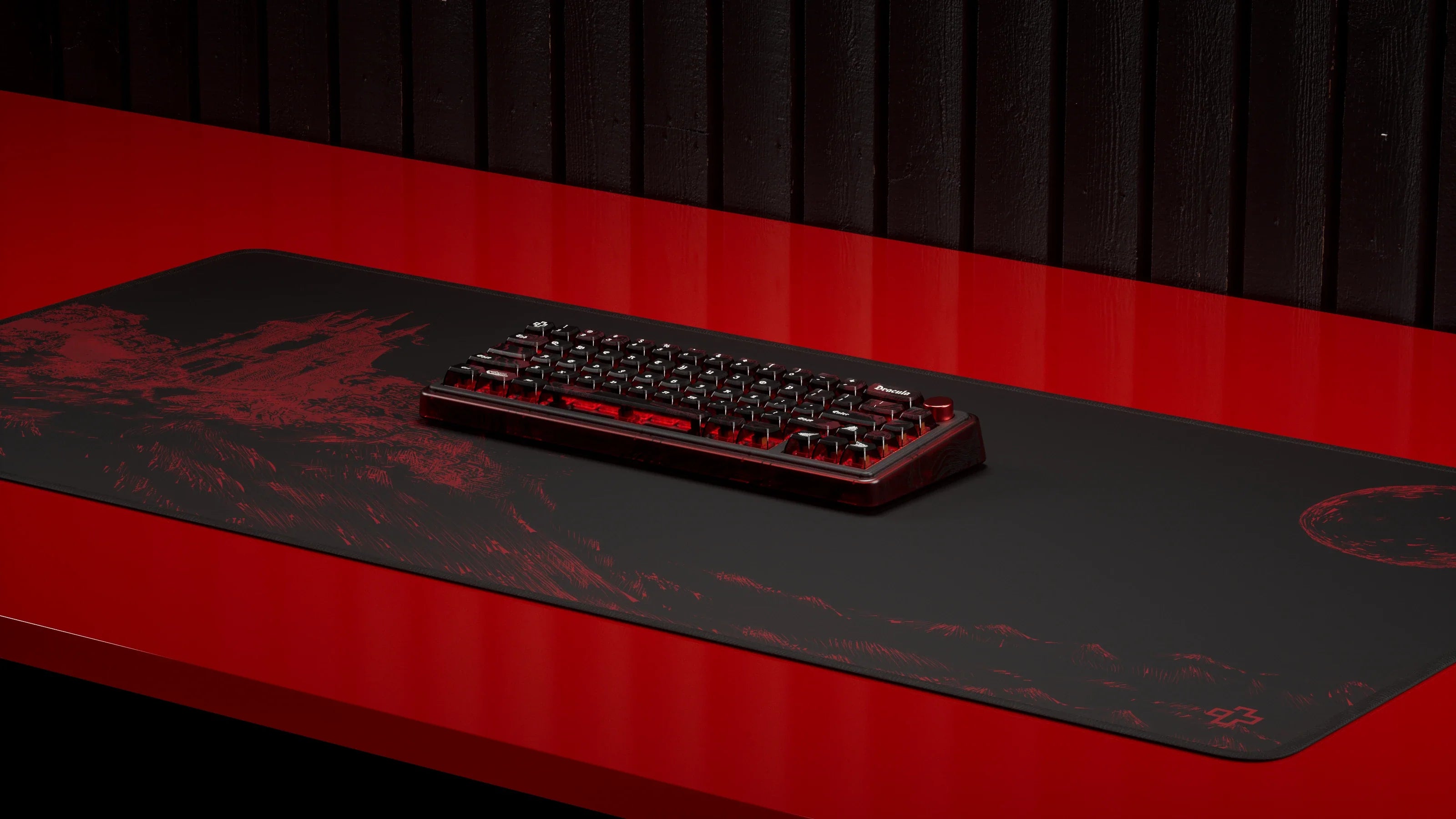QwertyKey Dracula Deskmat 4mm Stitched Edges