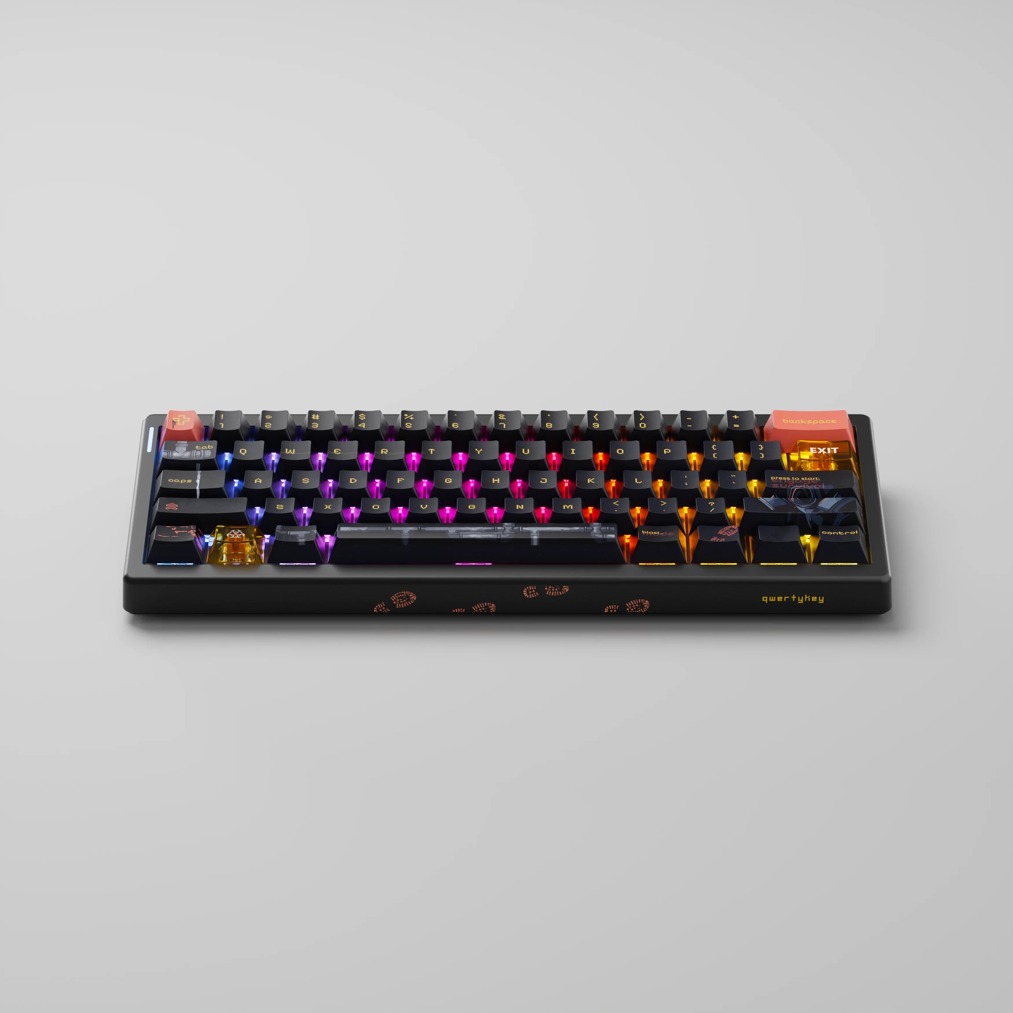 QwertyKey61 PRO Fallout Bluetooth Wireless Hotswap RGB Mechanical Gaming Keyboard