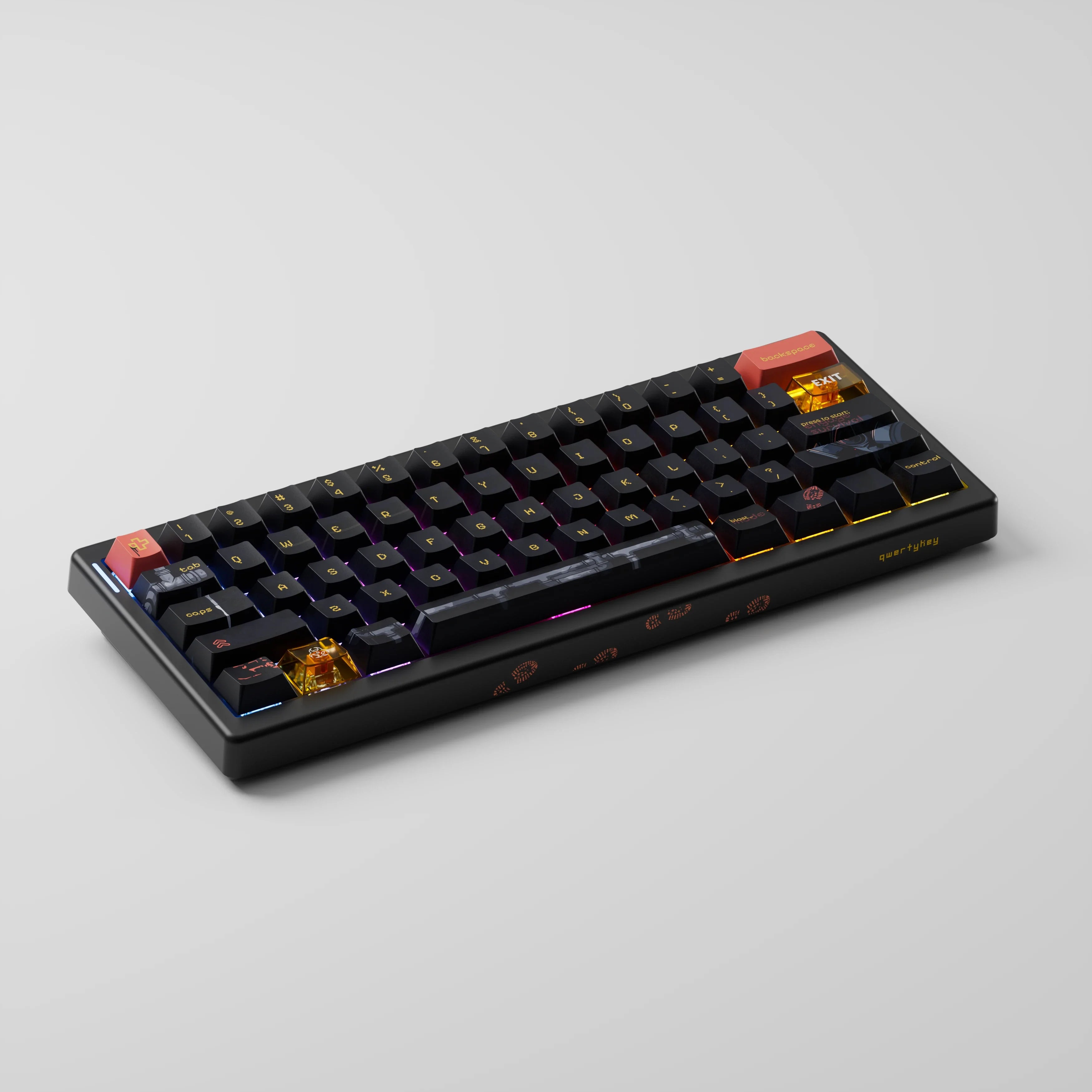 QwertyKey61 PRO Fallout Bluetooth Wireless Hotswap RGB Mechanical Gaming Keyboard