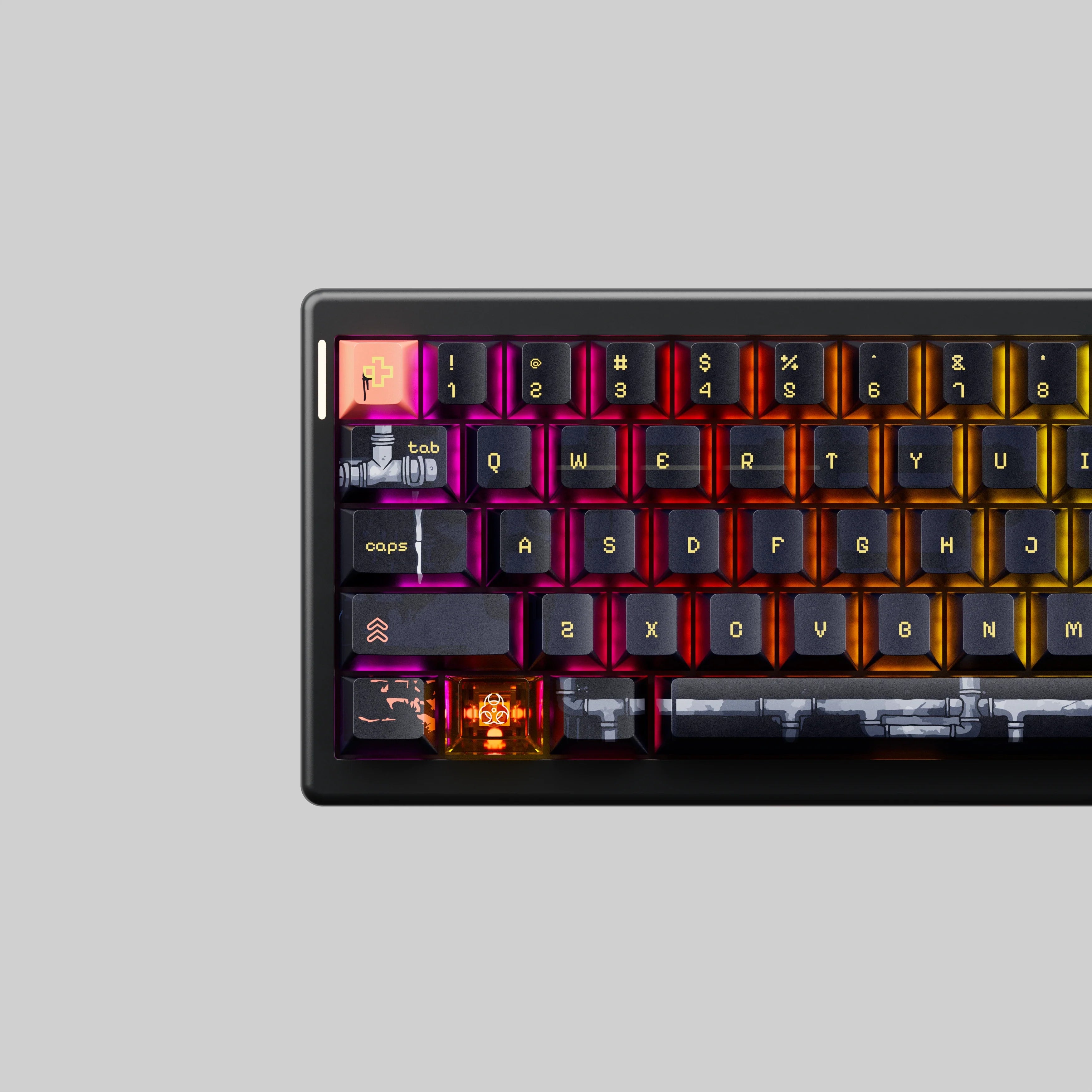 QwertyKey61 PRO Fallout Bluetooth Wireless Hotswap RGB Mechanical Gaming Keyboard