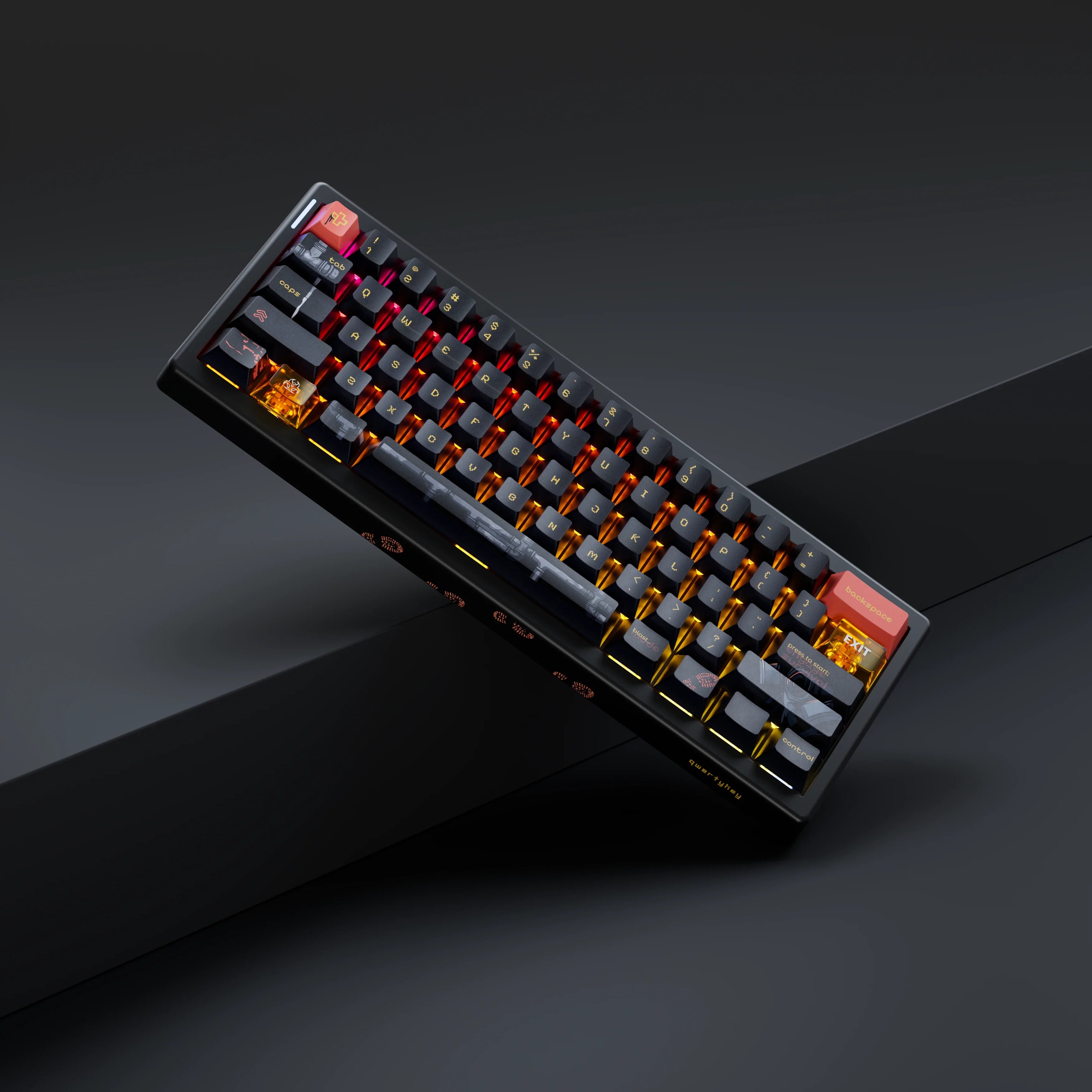 QwertyKey61 PRO Fallout Bluetooth Wireless Hotswap RGB Mechanical Gaming Keyboard