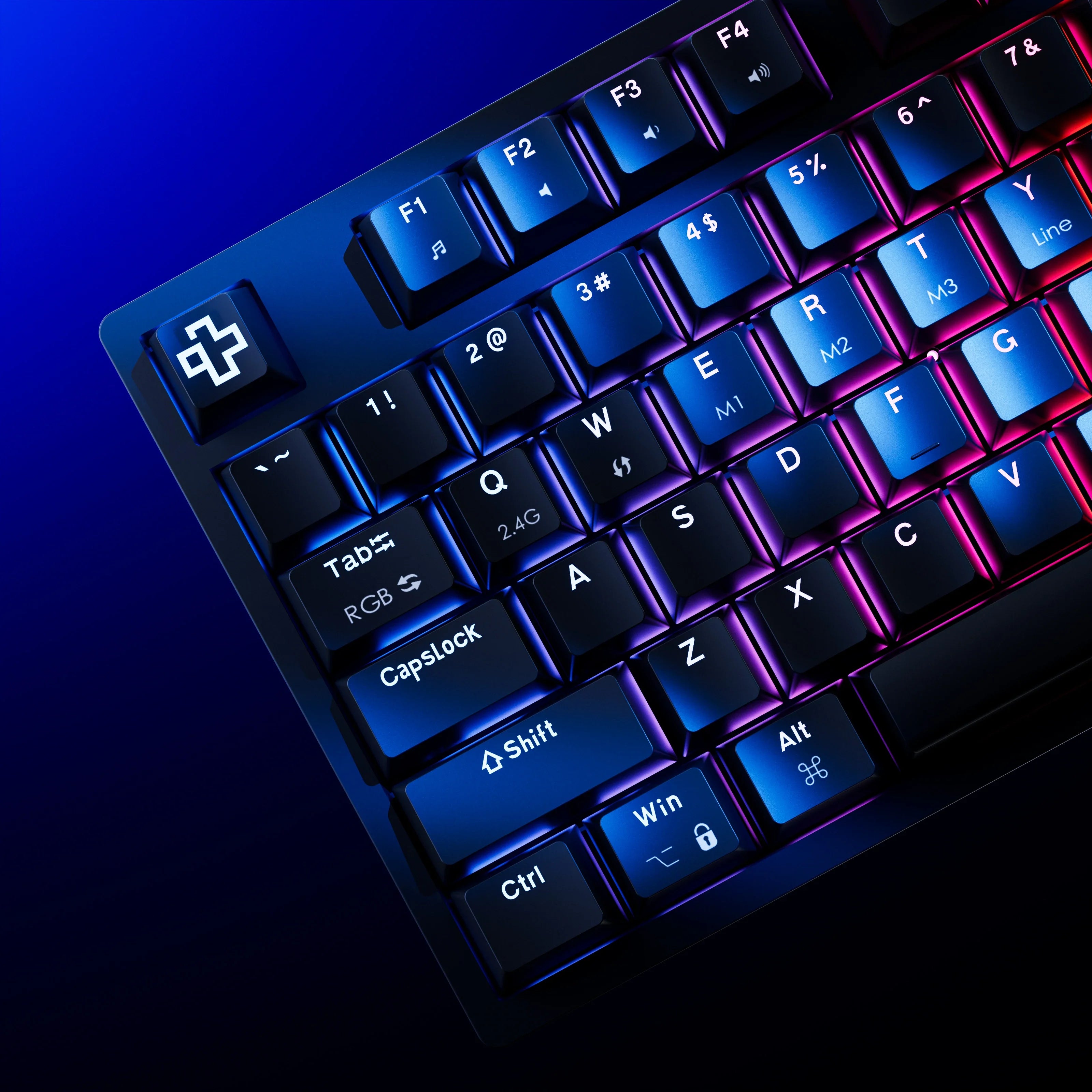 QwertyKey H100 Black Bluetooth Wireless Hotswap RGB Mechanical Gaming Keyboard