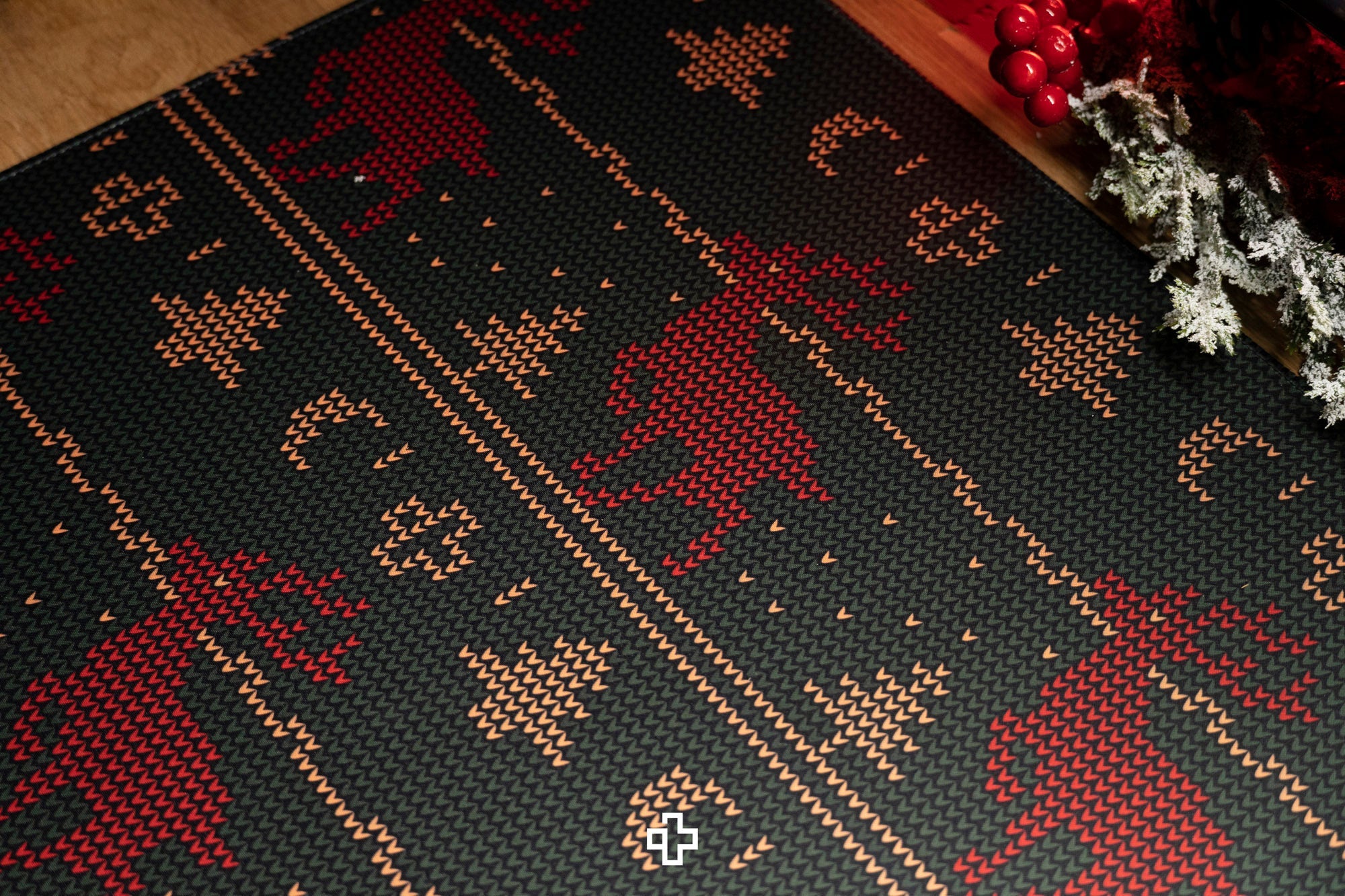 QwertyKey Christmas Deskmat 4mm Stitched Edges