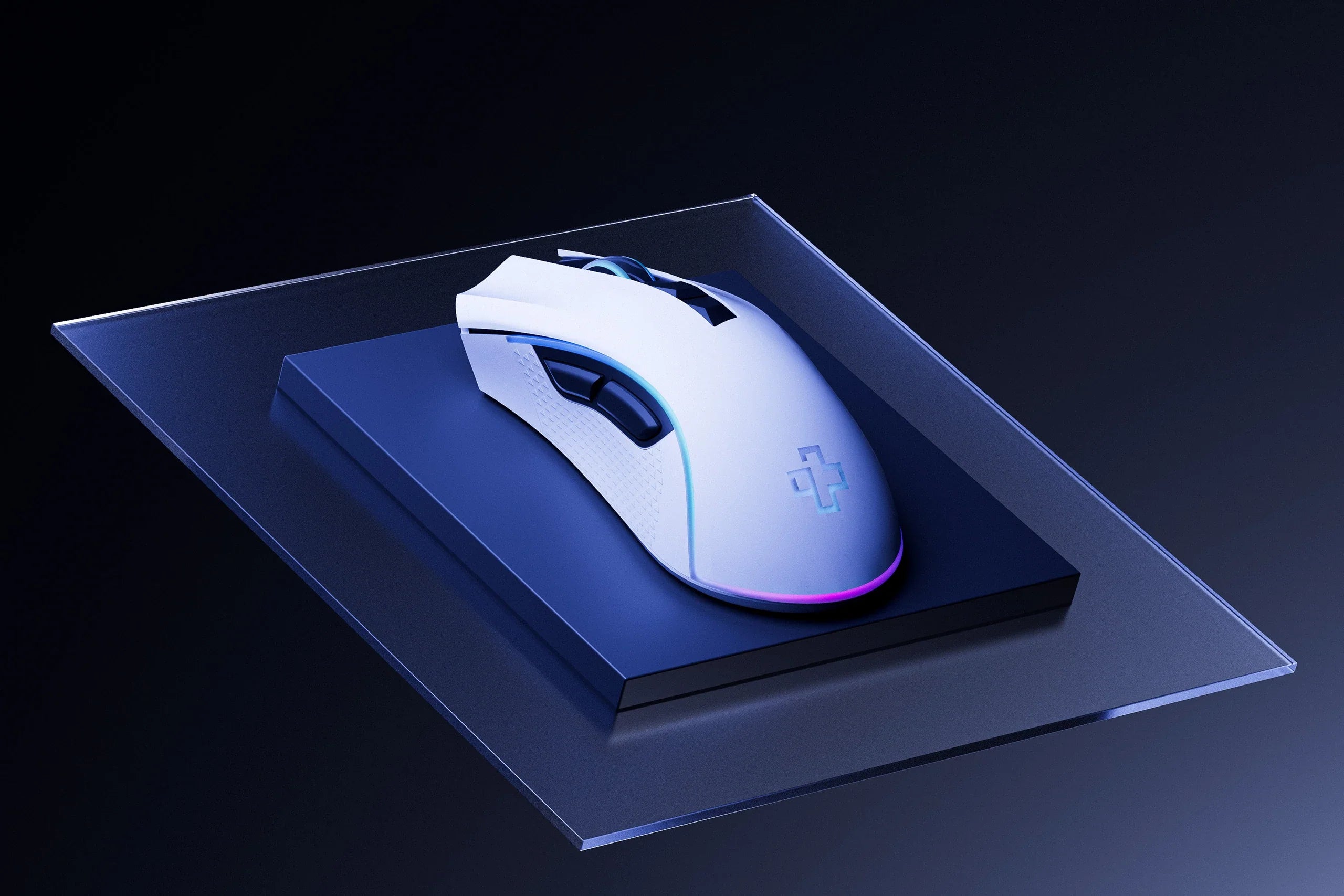 QwertyKey Forge White, RGB, 12.000 DPI, Software Gaming Mouse