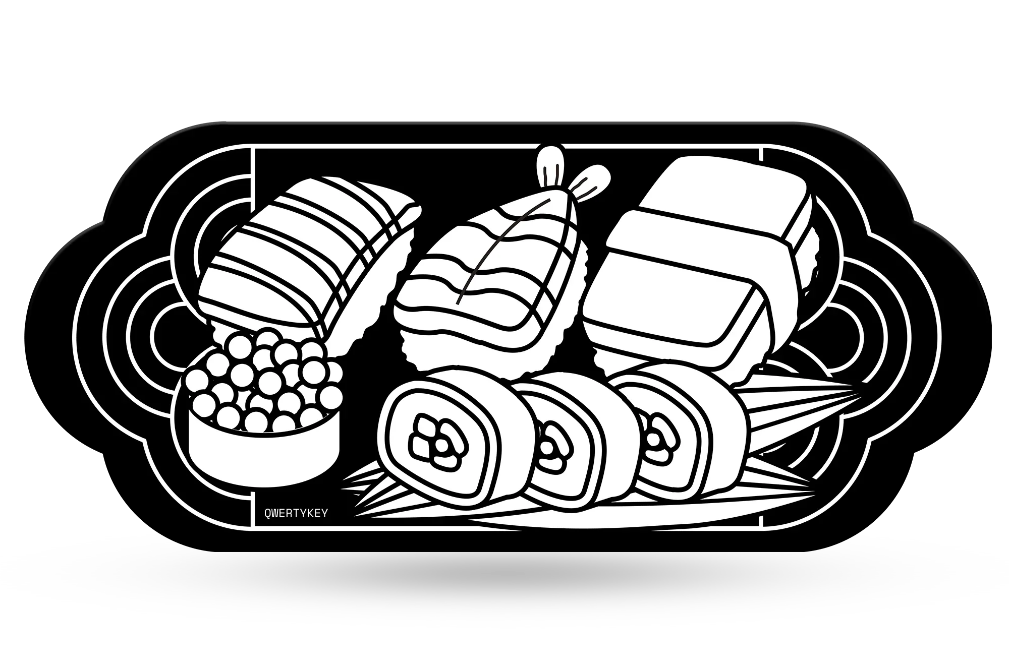 QwertyKey MOMO Deskmat 4mm Stitched Edges