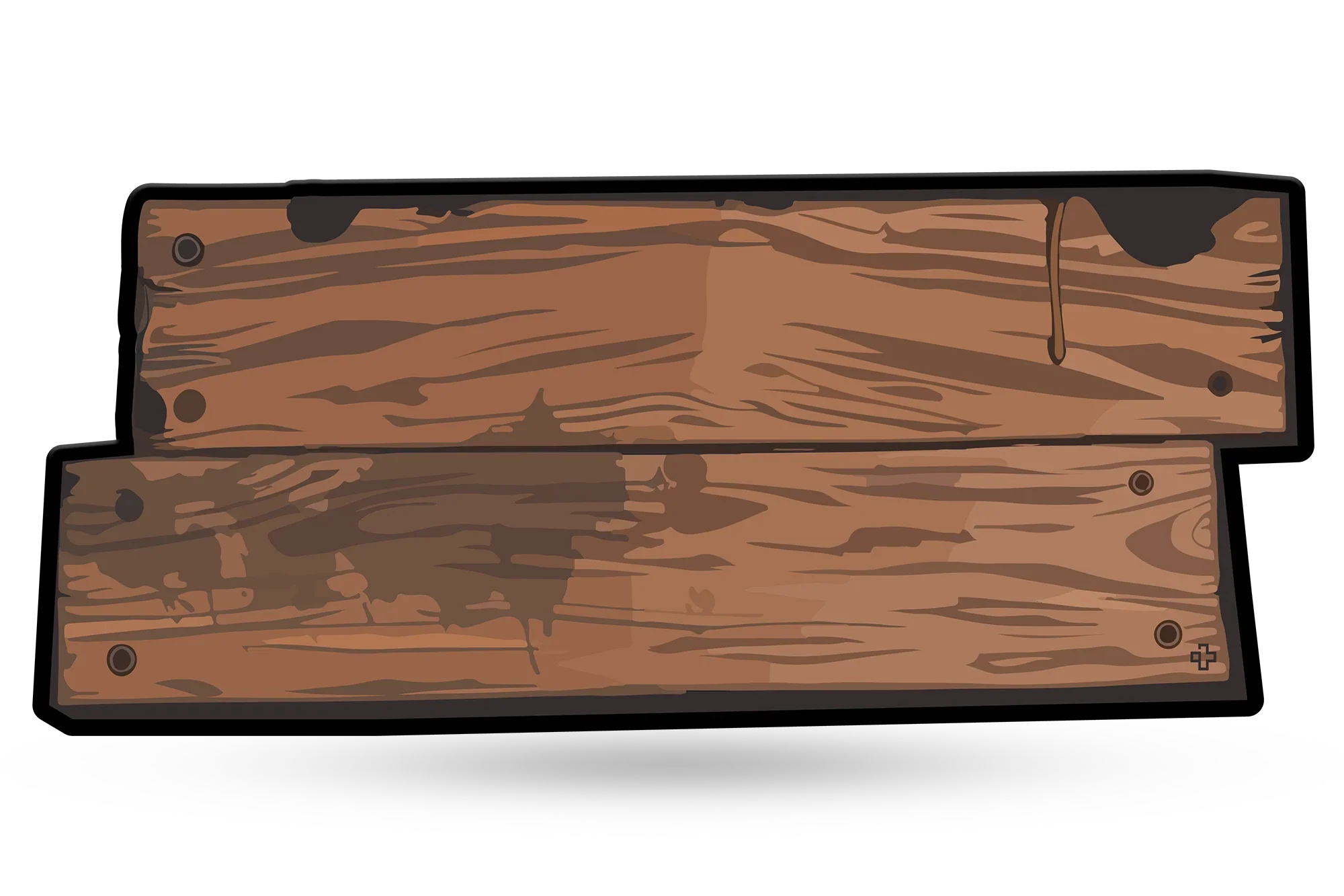 QwertyKey Wood Deskmat 4mm Stitched Edges