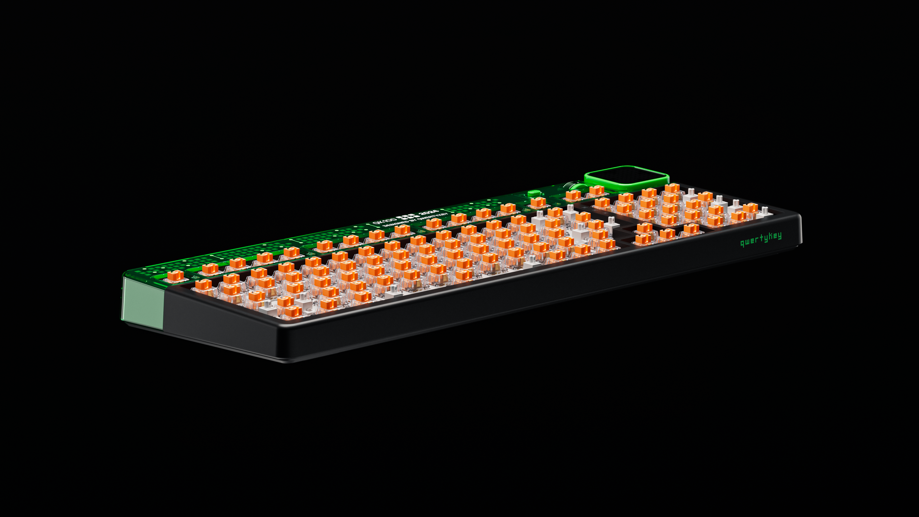 QwertyKey100 Matrix Hotswap RGB Pixel Screen Bluetooth Gasket Mount Mechanical Gaming Keyboard