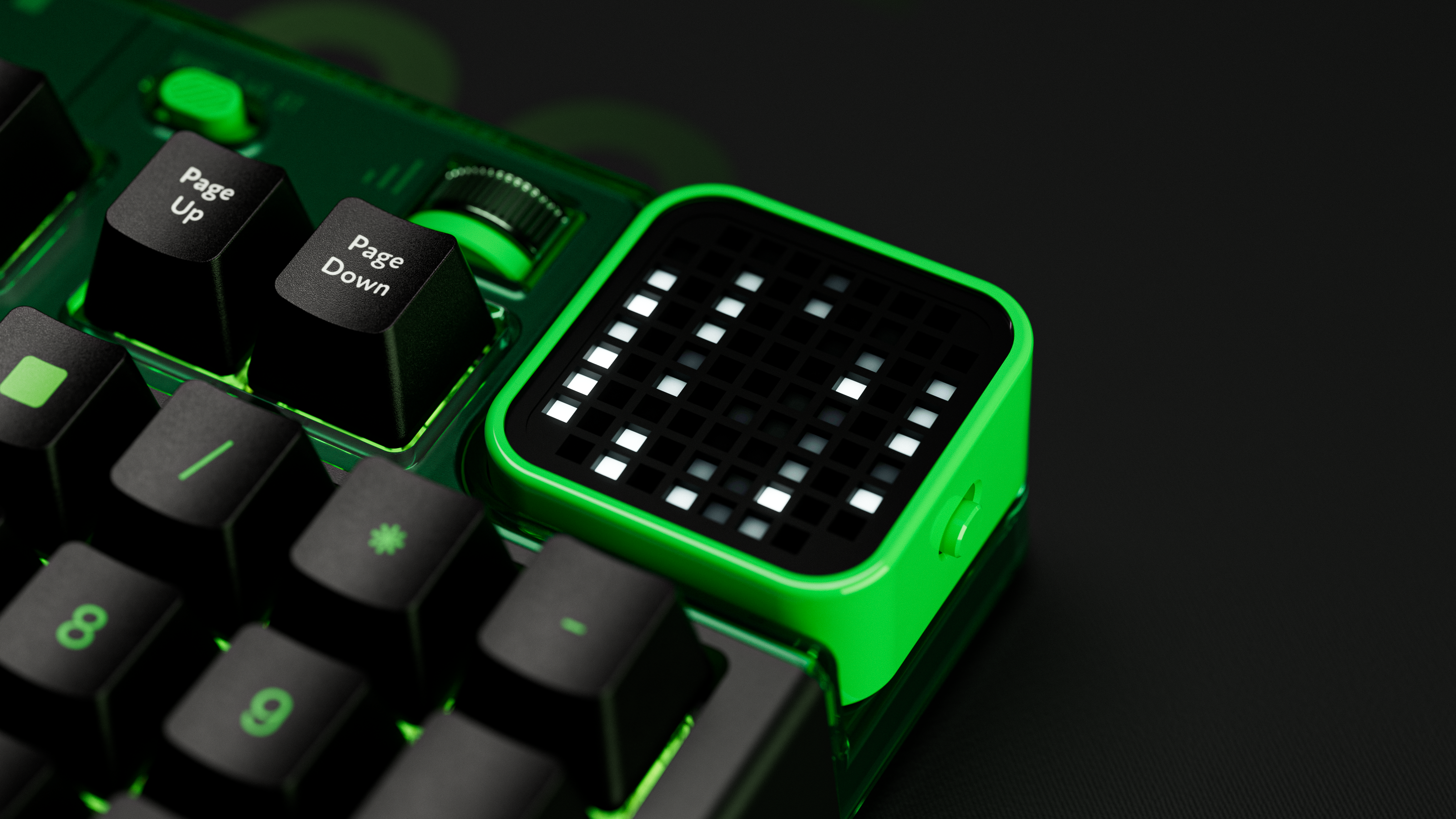 QwertyKey100 Matrix Hotswap RGB Pixel Screen Bluetooth Gasket Mount Mechanical Gaming Keyboard