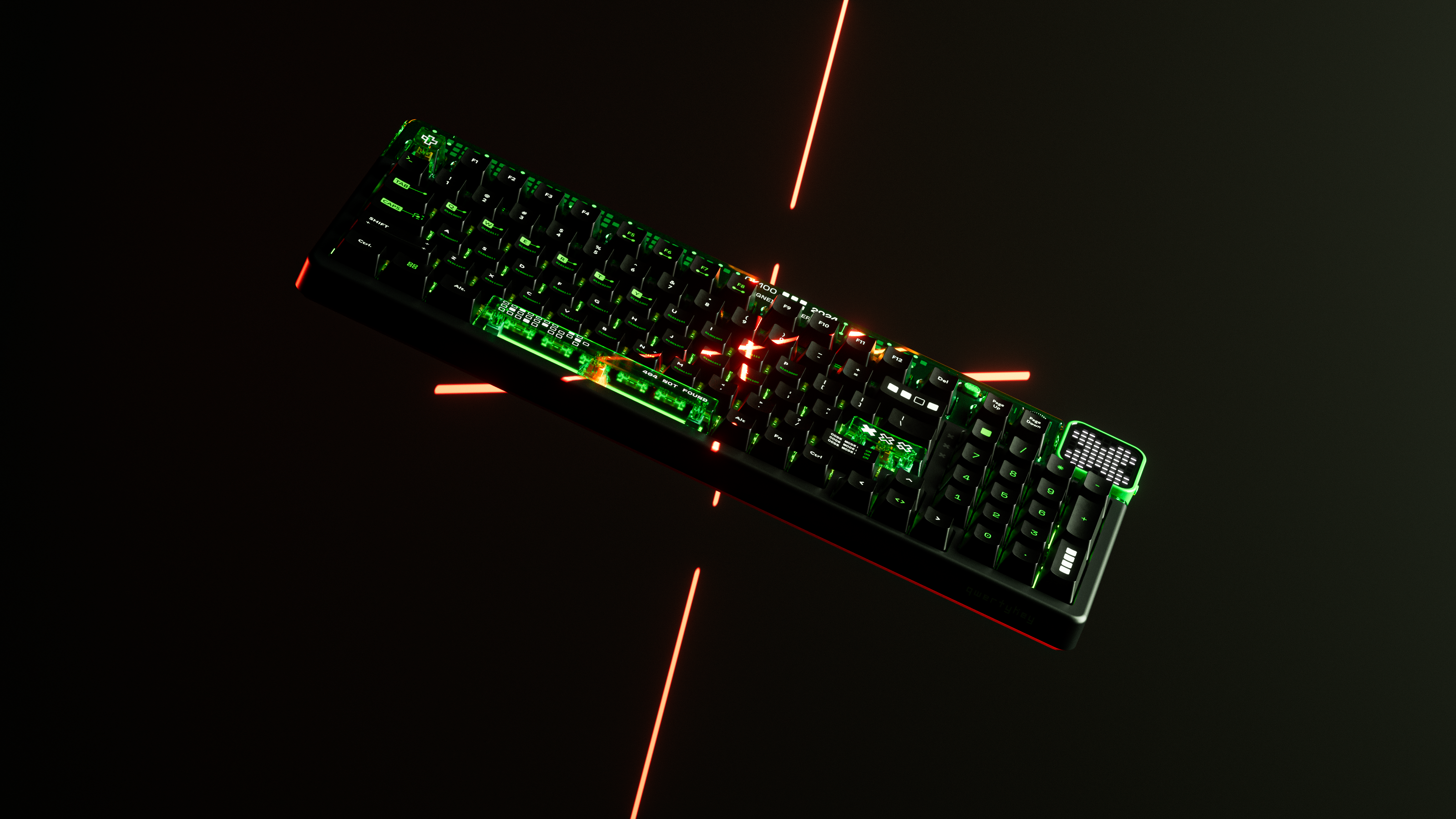 QwertyKey100 Matrix Hotswap RGB Pixel Screen Bluetooth Gasket Mount Mechanical Gaming Keyboard