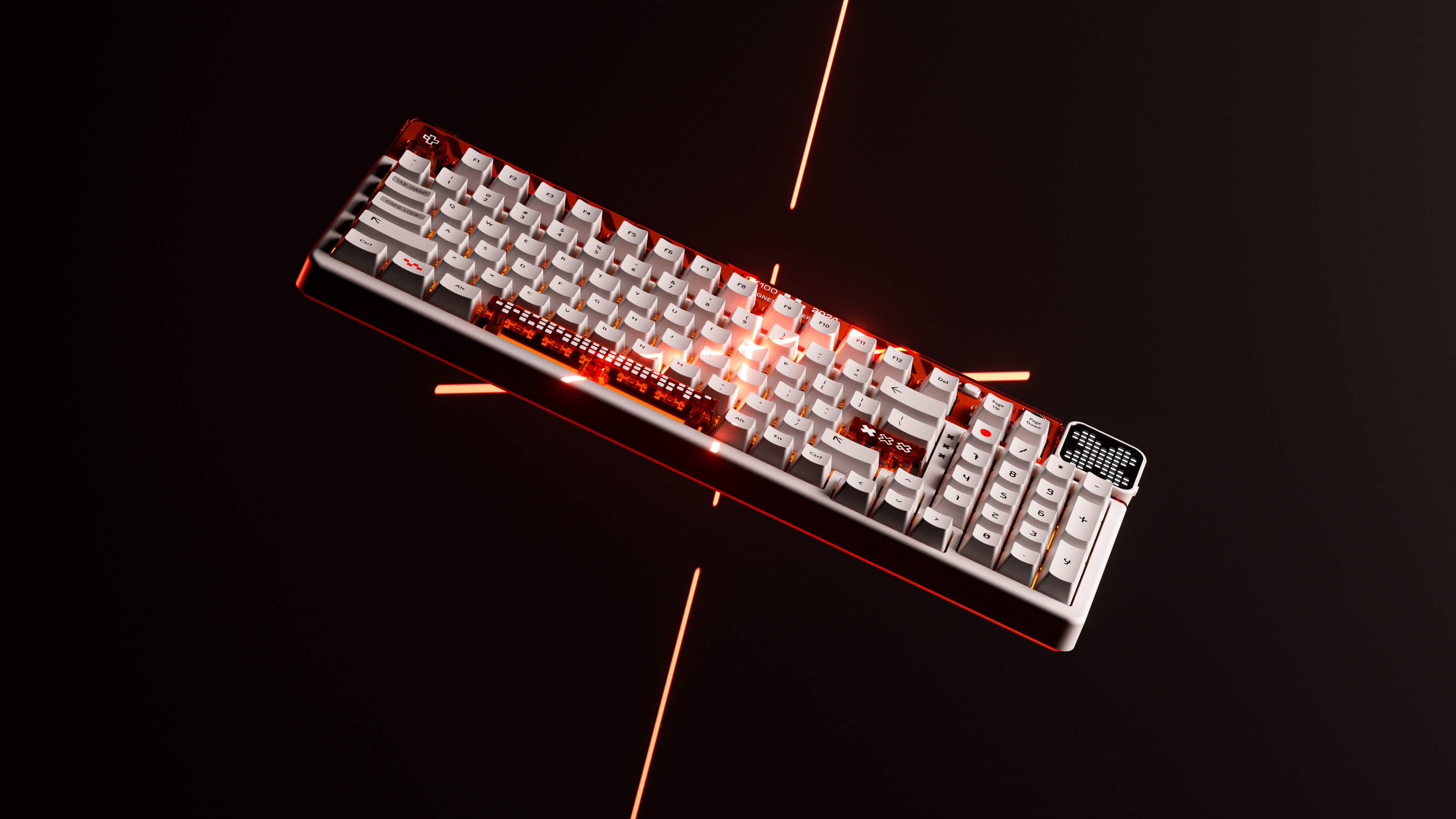QwertyKey100 Apex Hotswap RGB Pixel Screen Bluetooth Gasket Mount Mechanical Gaming Keyboard