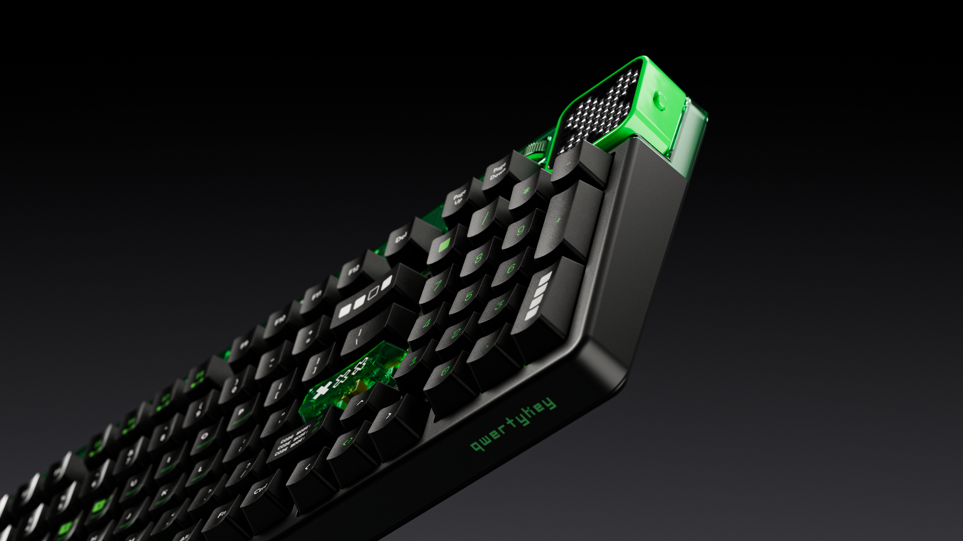 QwertyKey100 Matrix Hotswap RGB Pixel Screen Bluetooth Gasket Mount Mechanical Gaming Keyboard
