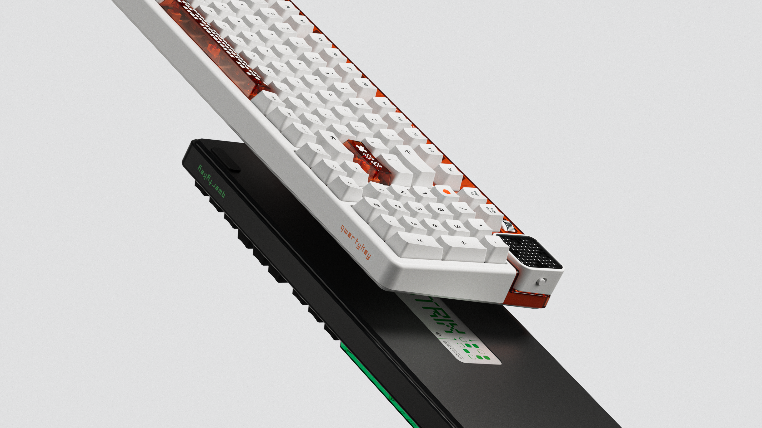 QwertyKey100 Matrix Hotswap RGB Pixel Screen Bluetooth Gasket Mount Mechanical Gaming Keyboard