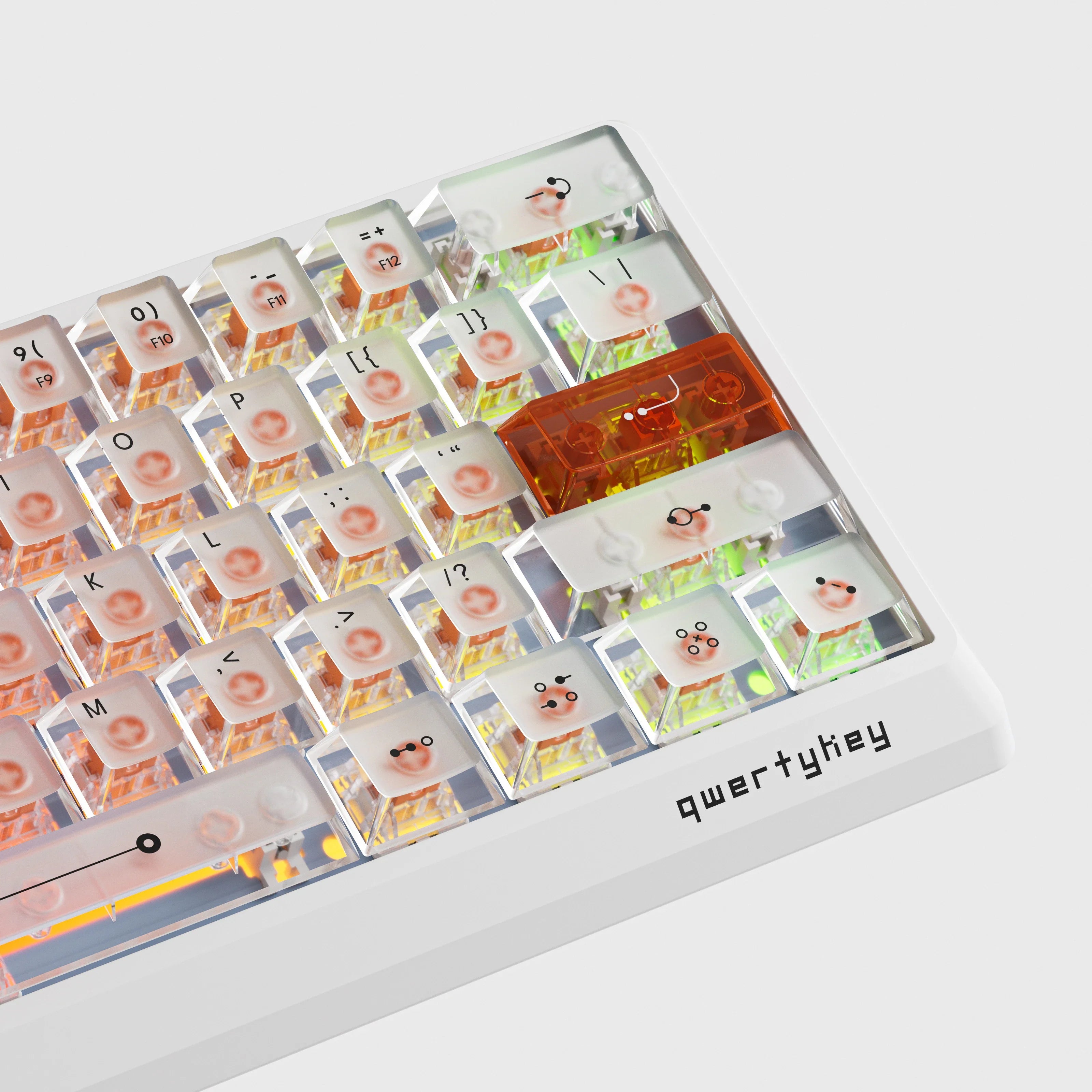 QK61 HE Phantom White – Mechanical Gaming Keyboard Hall Effect, Rapid Trigger, RGB, Snap Tap, Magnetic Switches