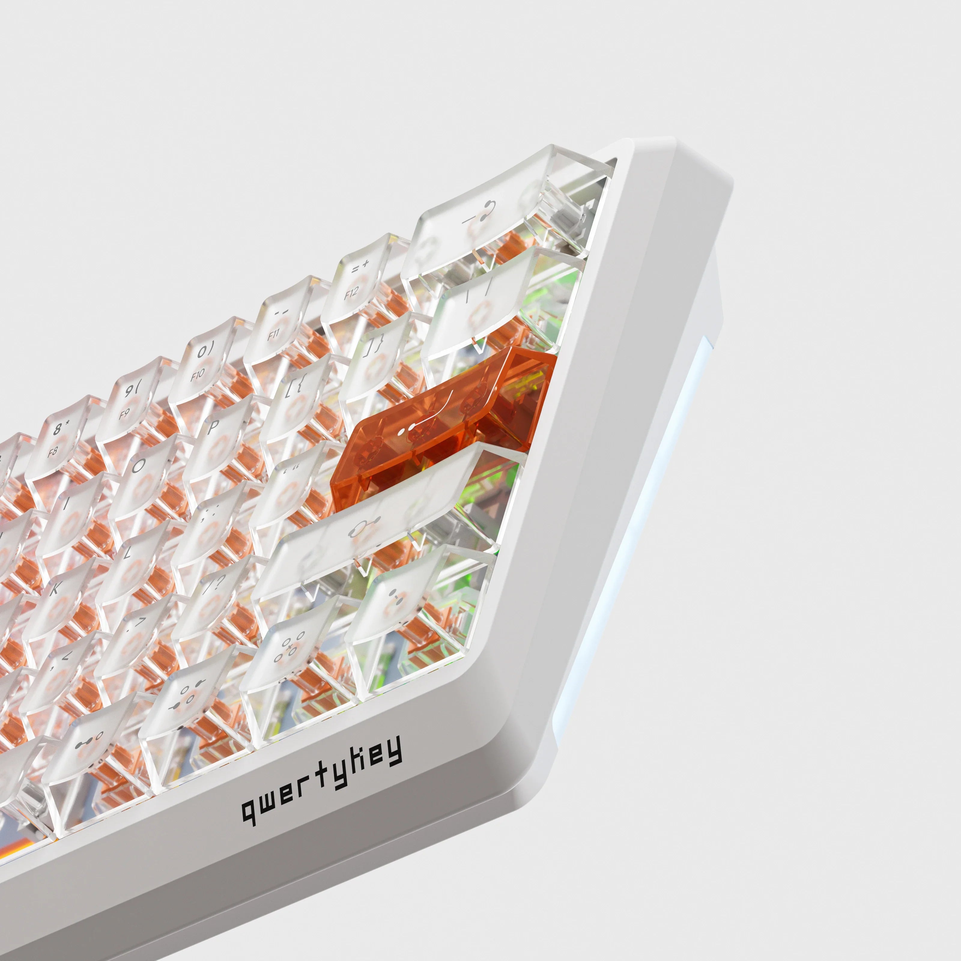 QK61 HE Phantom White – Mechanical Gaming Keyboard Hall Effect, Rapid Trigger, RGB, Snap Tap, Magnetic Switches