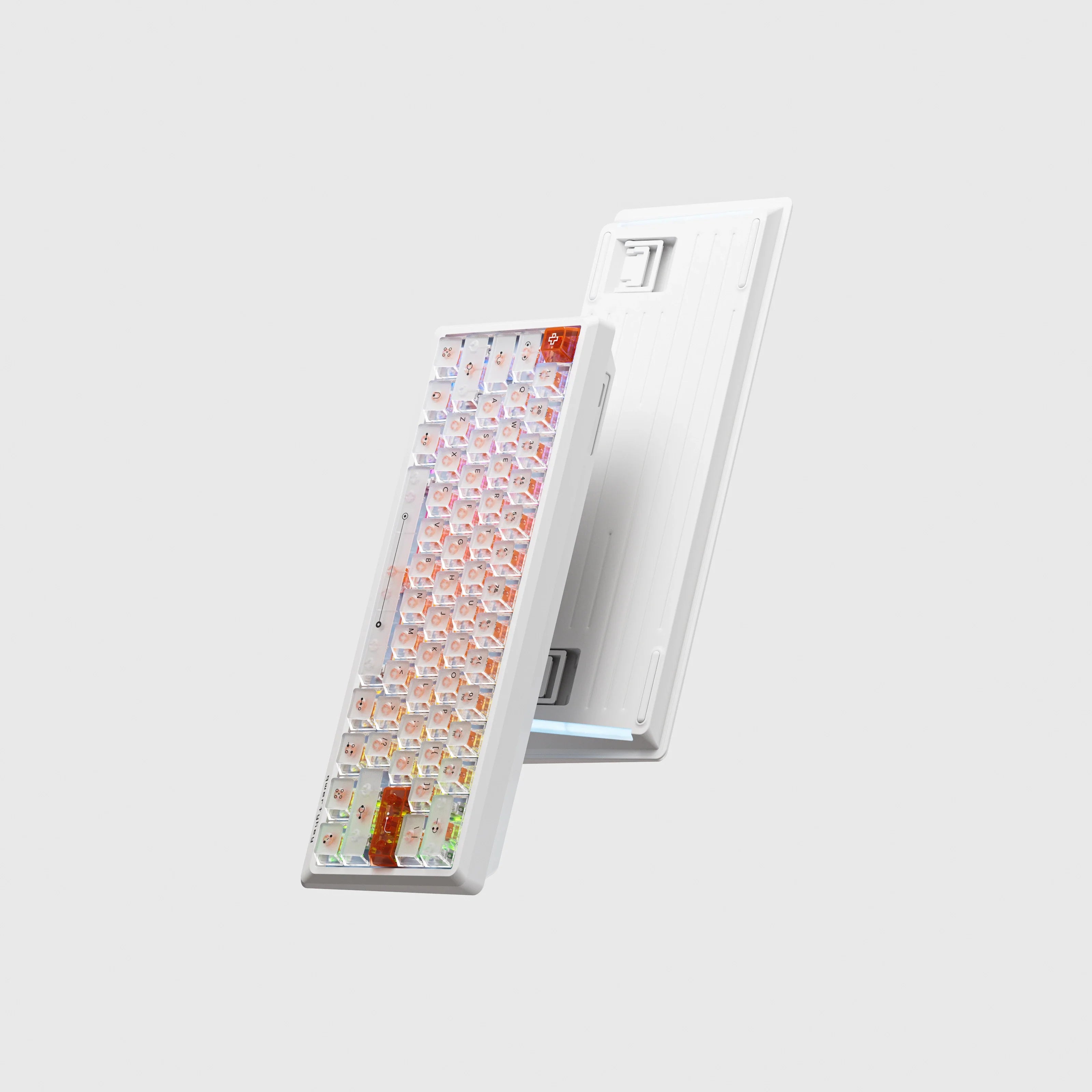 QK61 HE Phantom White – Mechanical Gaming Keyboard Hall Effect, Rapid Trigger, RGB, Snap Tap, Magnetic Switches